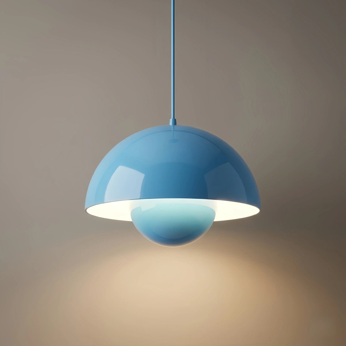 Morandia Art Deco Morandi Dome Pendant Light – Colorful Metal Lamp for Bedroom