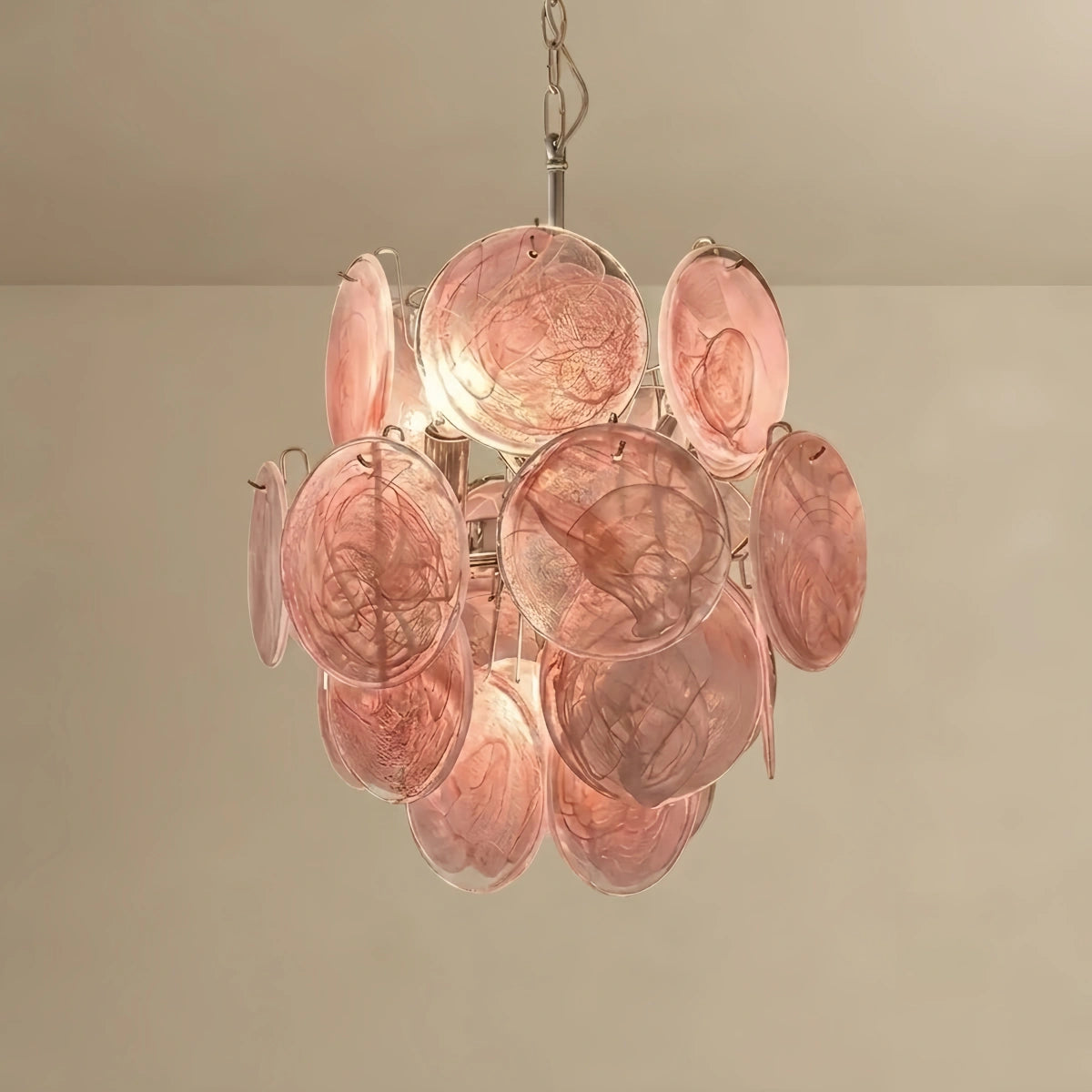 Vetro Art Deco Chandelier -- Dimmable 3-Color Change for Dining Room