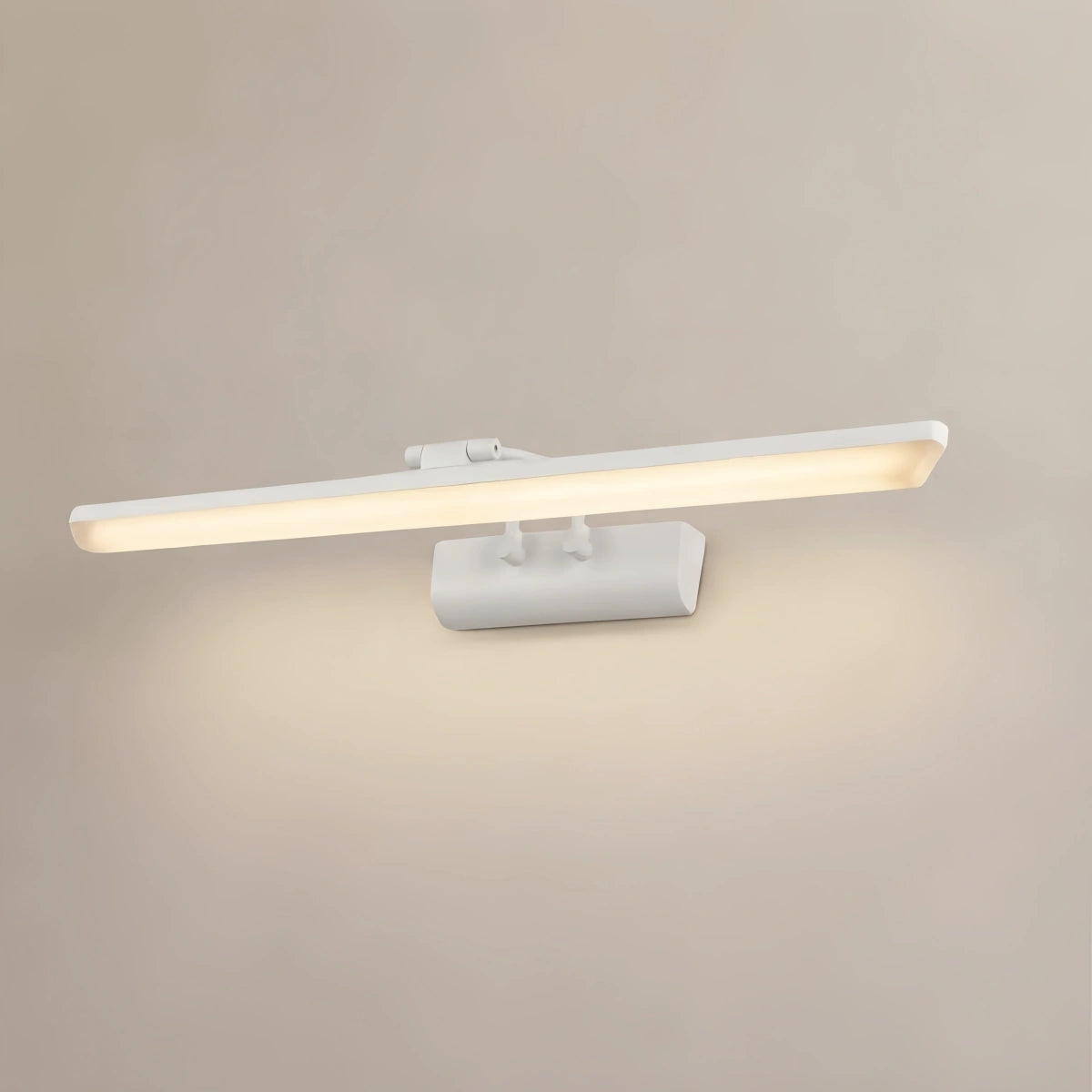 Arcato Modern White Vanity Light - Rectangular Metal Linear Design for Bathroom