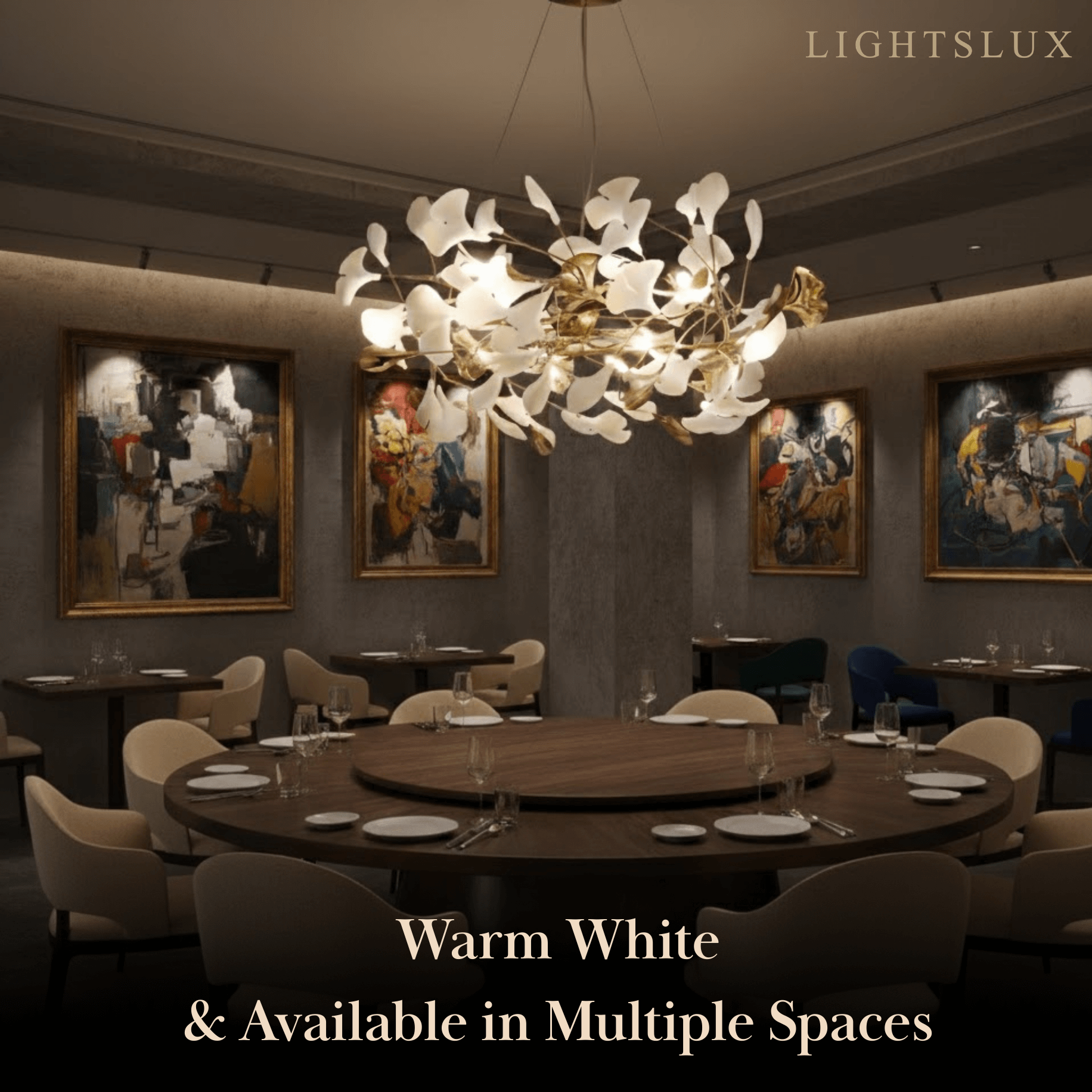 Excelis Art Deco Chandelier – Ceramic Design for Dining Room