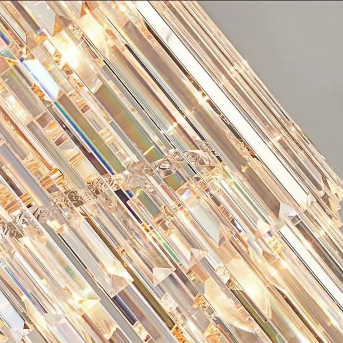 Excelis Luxury Cone Crystal Chandelier – Black Onyx Gold Large Dimmable for Foyer/Grand Hall