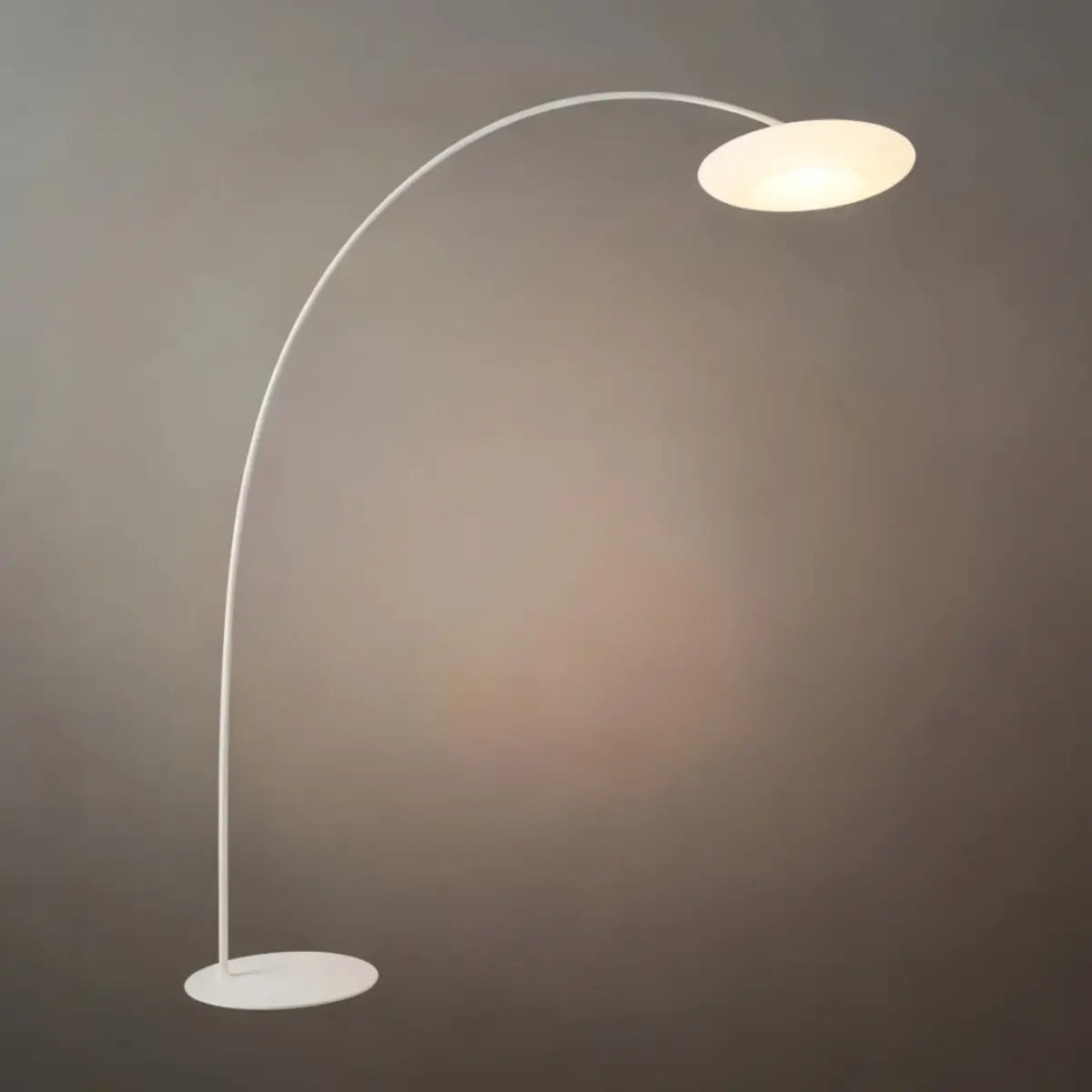 Velora Minimalist Floor Lamp - Curved Black/White Design, Dimmable for Living Room