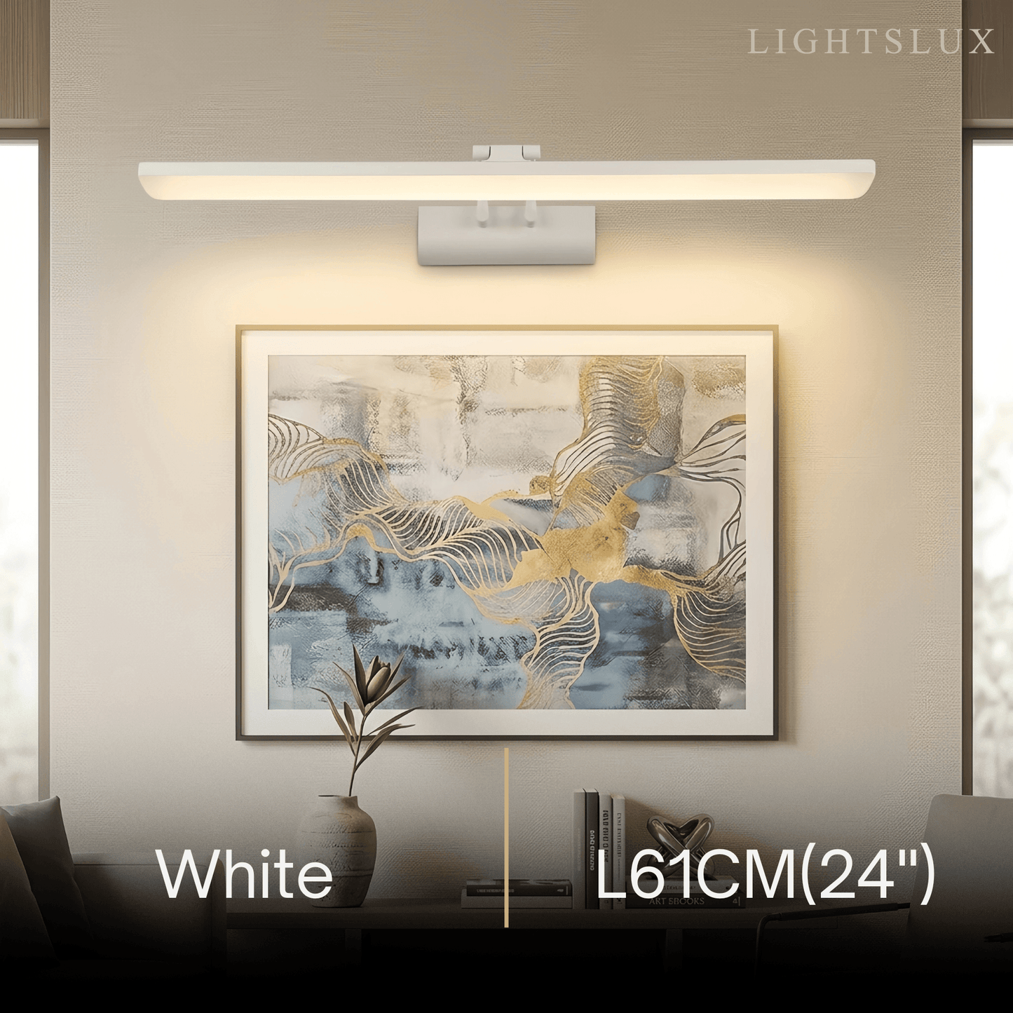 Arcato Modern White Vanity Light - Rectangular