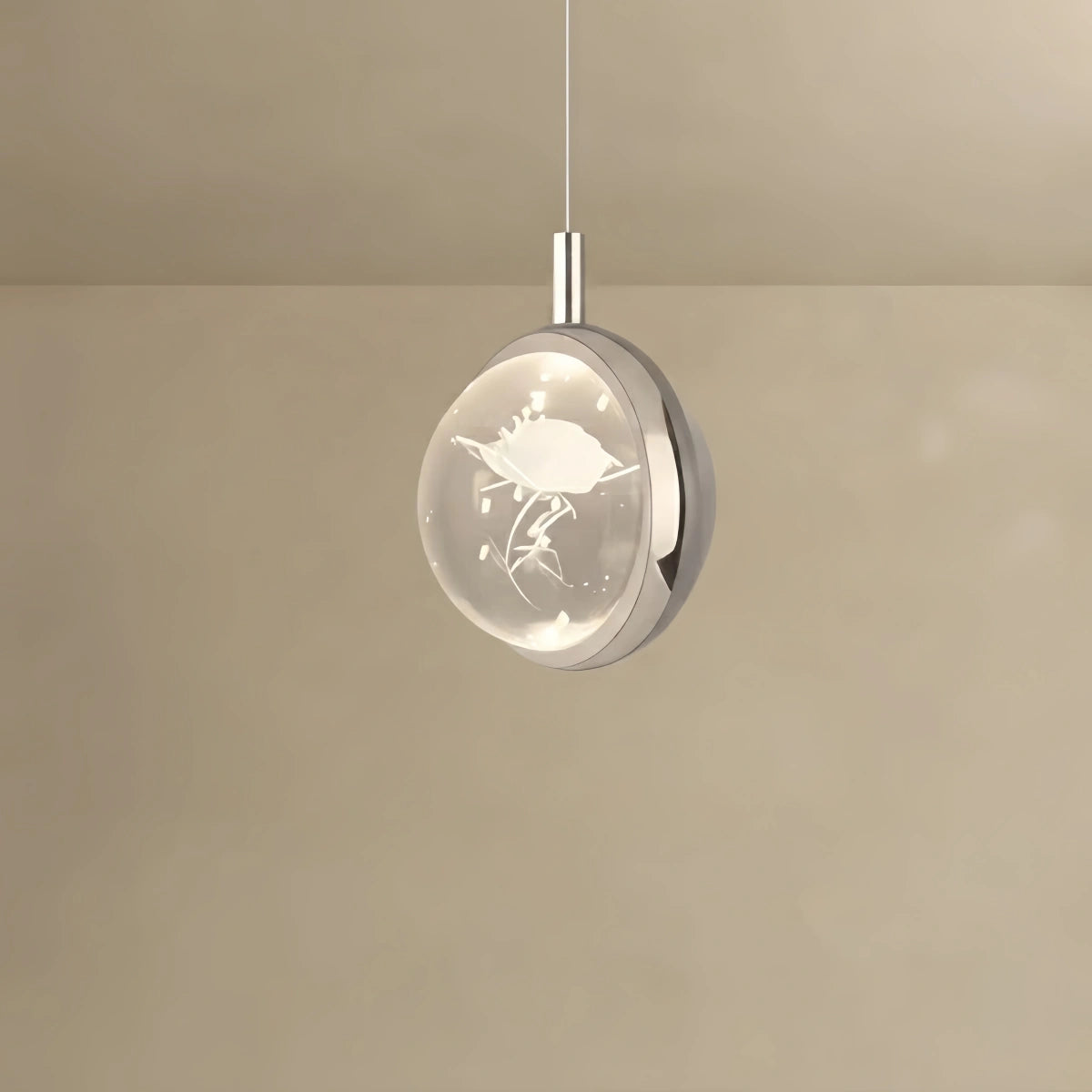 Vivara Art Deco Gold Pendant Light – Globular Metal/Crystal for Bedroom