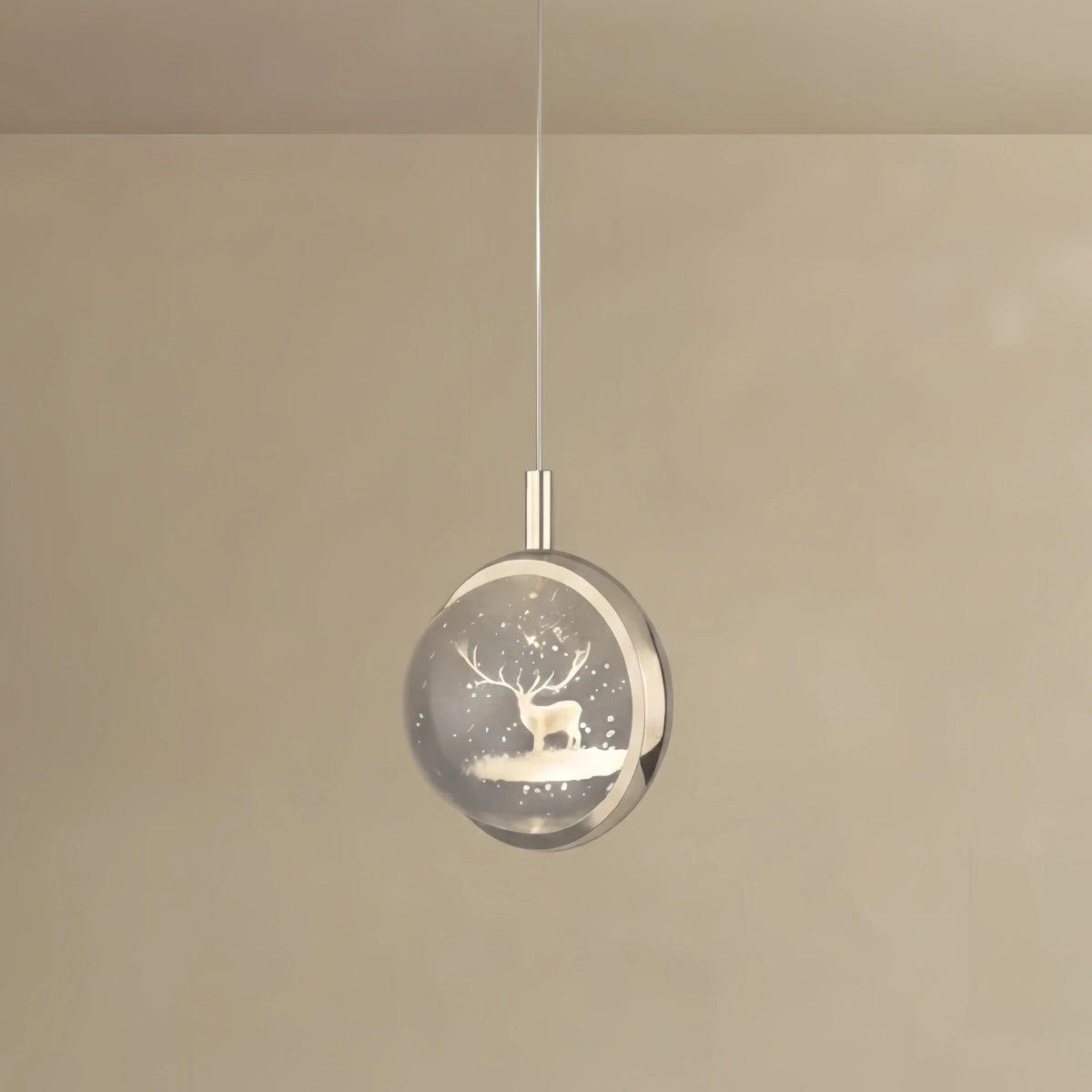 Art Deco Gold Pendant Light – Globular Metal/Crystal for Bedroom