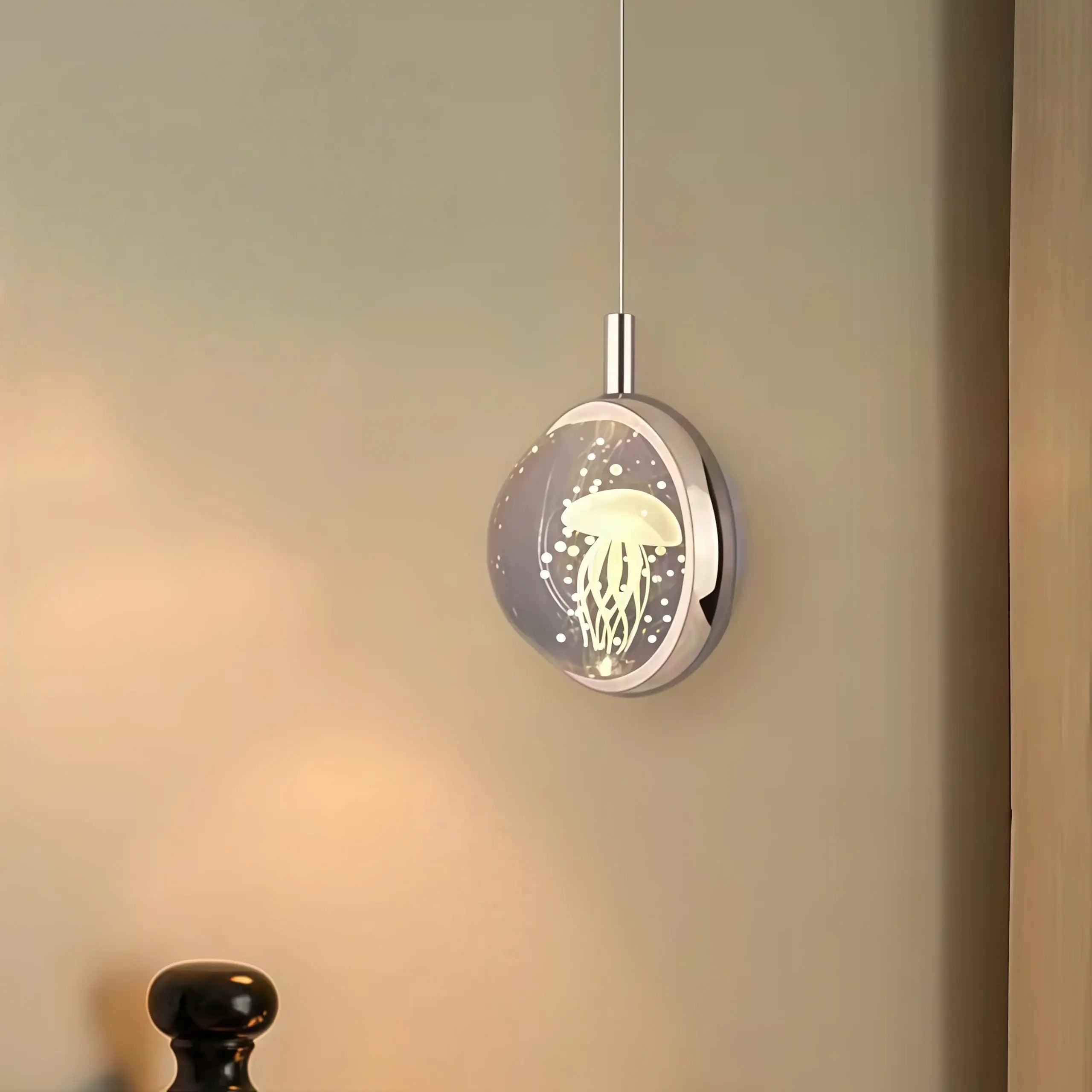 Vivara Art Deco Gold Pendant Light – Globular Metal/Crystal for Bedroom