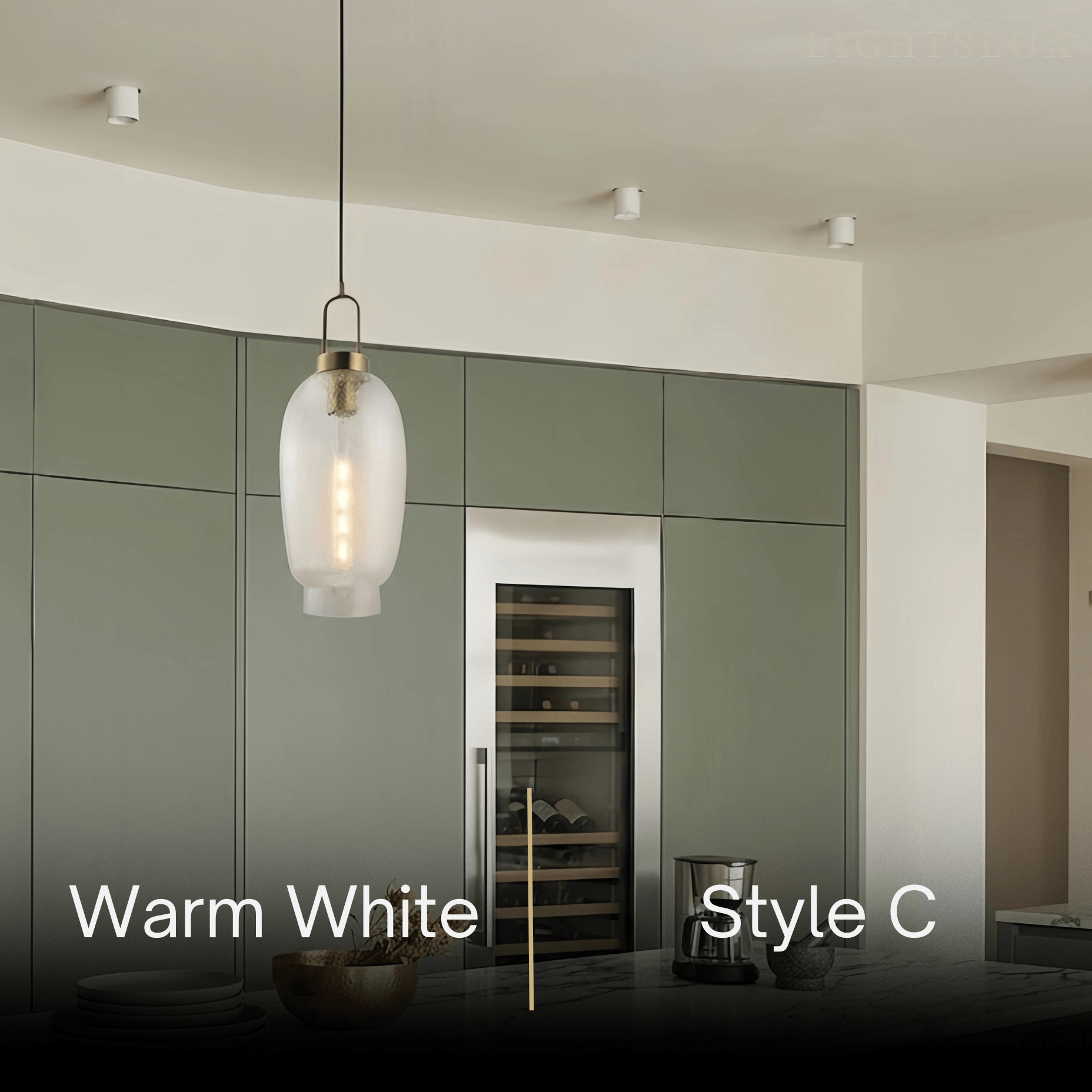 Vetro Industrial Glass Bottle Pendant Light