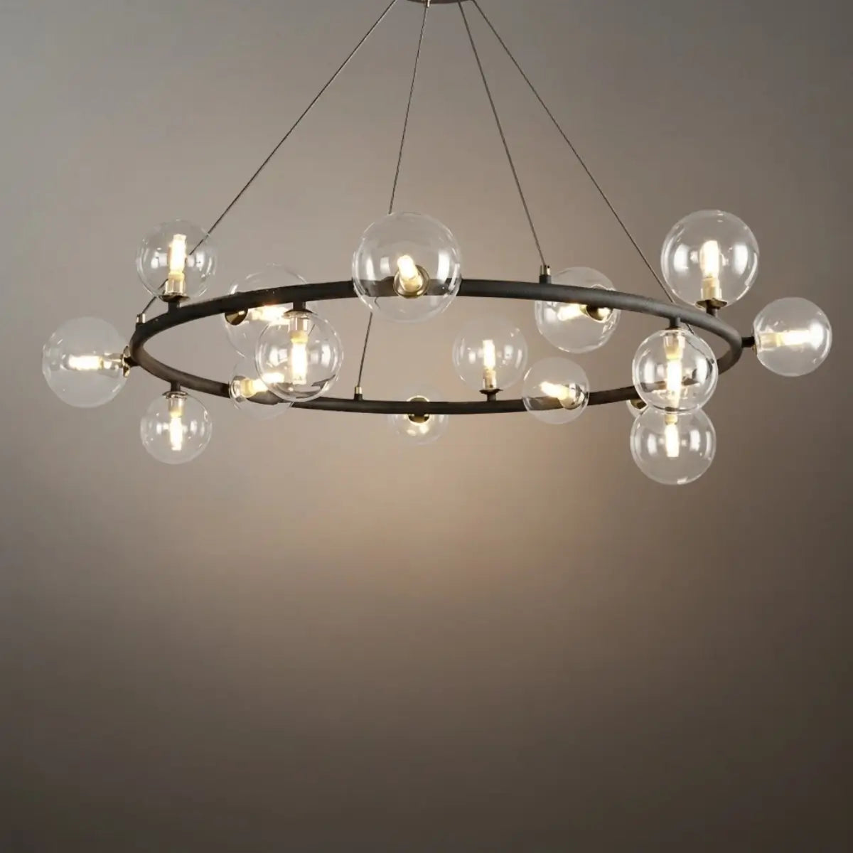 Chandelier - Metal Frame with Bubble Design for Living Room