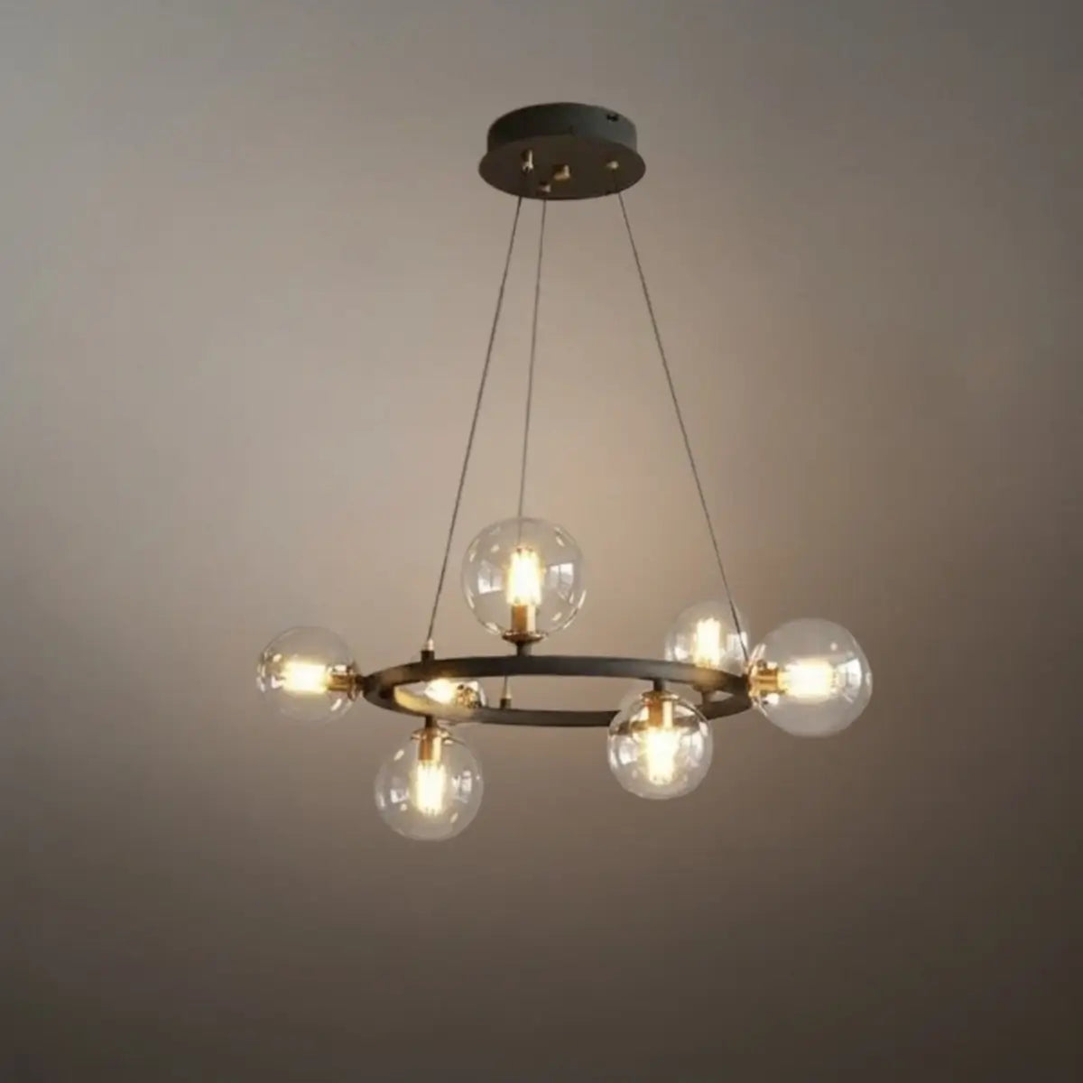 Chandelier - Metal Frame with Bubble Design for Living Room