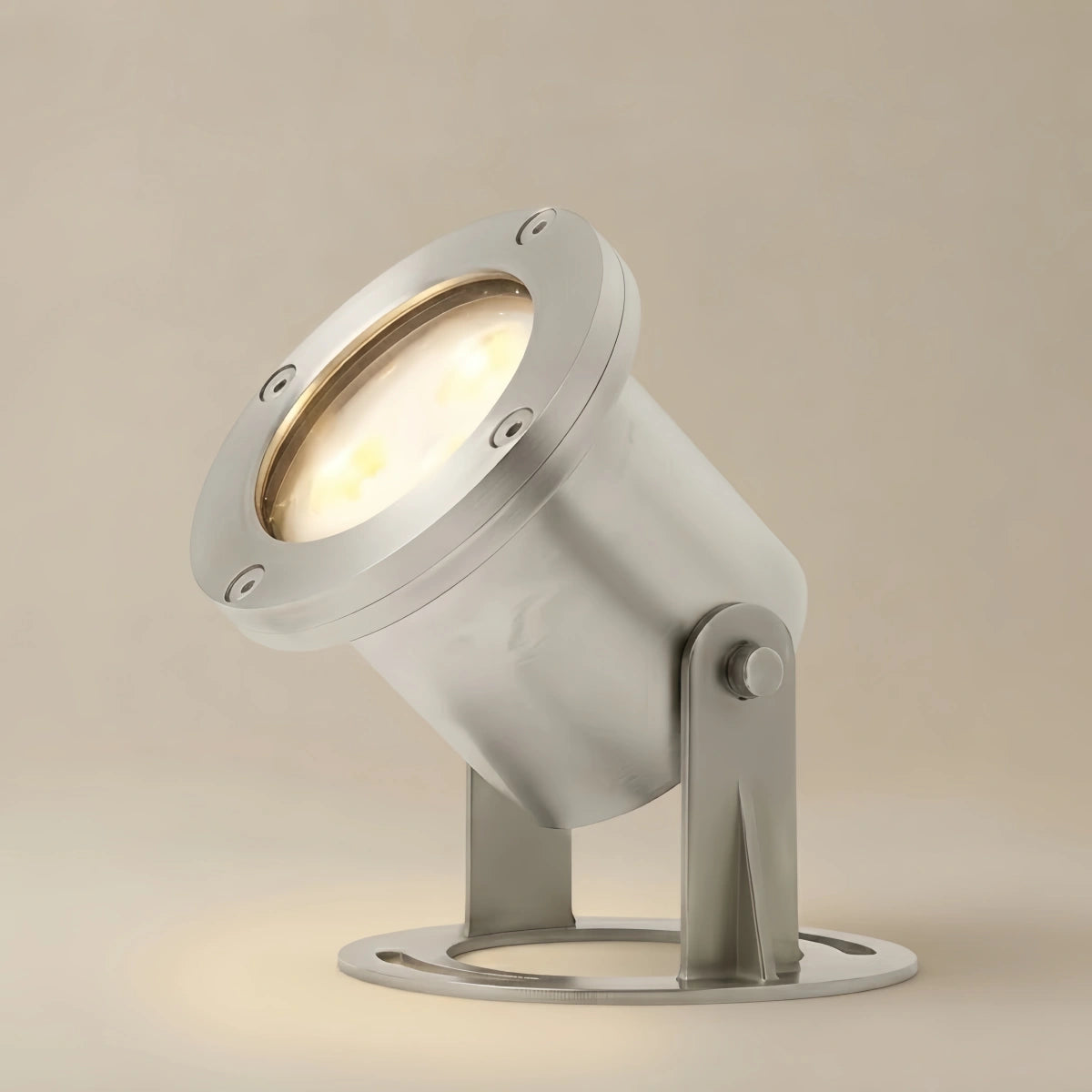 Irondale Modern Pathway Lights - Silver Metal & Glass Irregular Design for Path