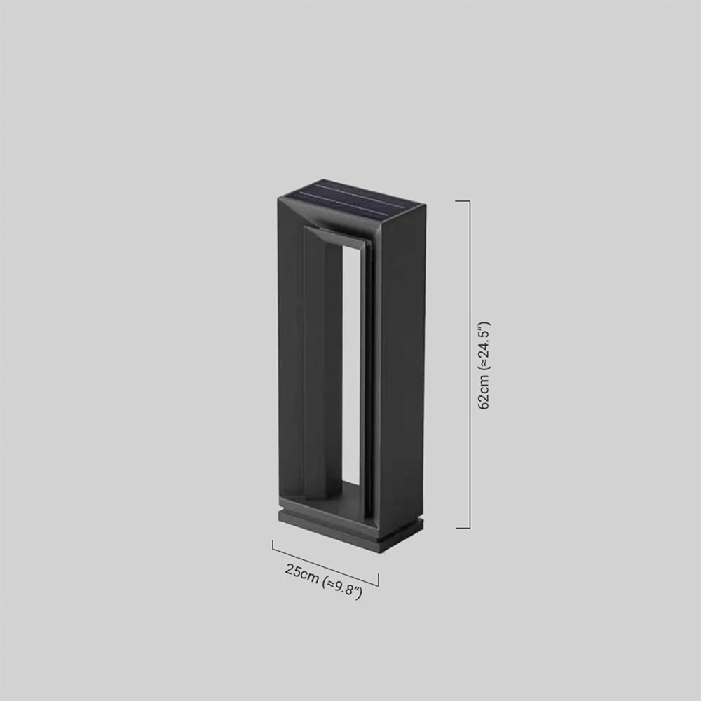 Modern Rectangular Pathway Light Dimension