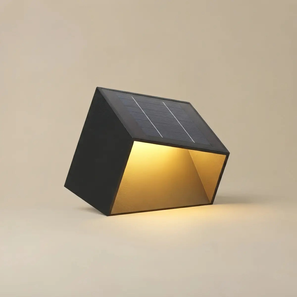 ALS751Irondale Industrial Solar Pathway Lights - Black Irregular Metal & Acrylic Design for Garden