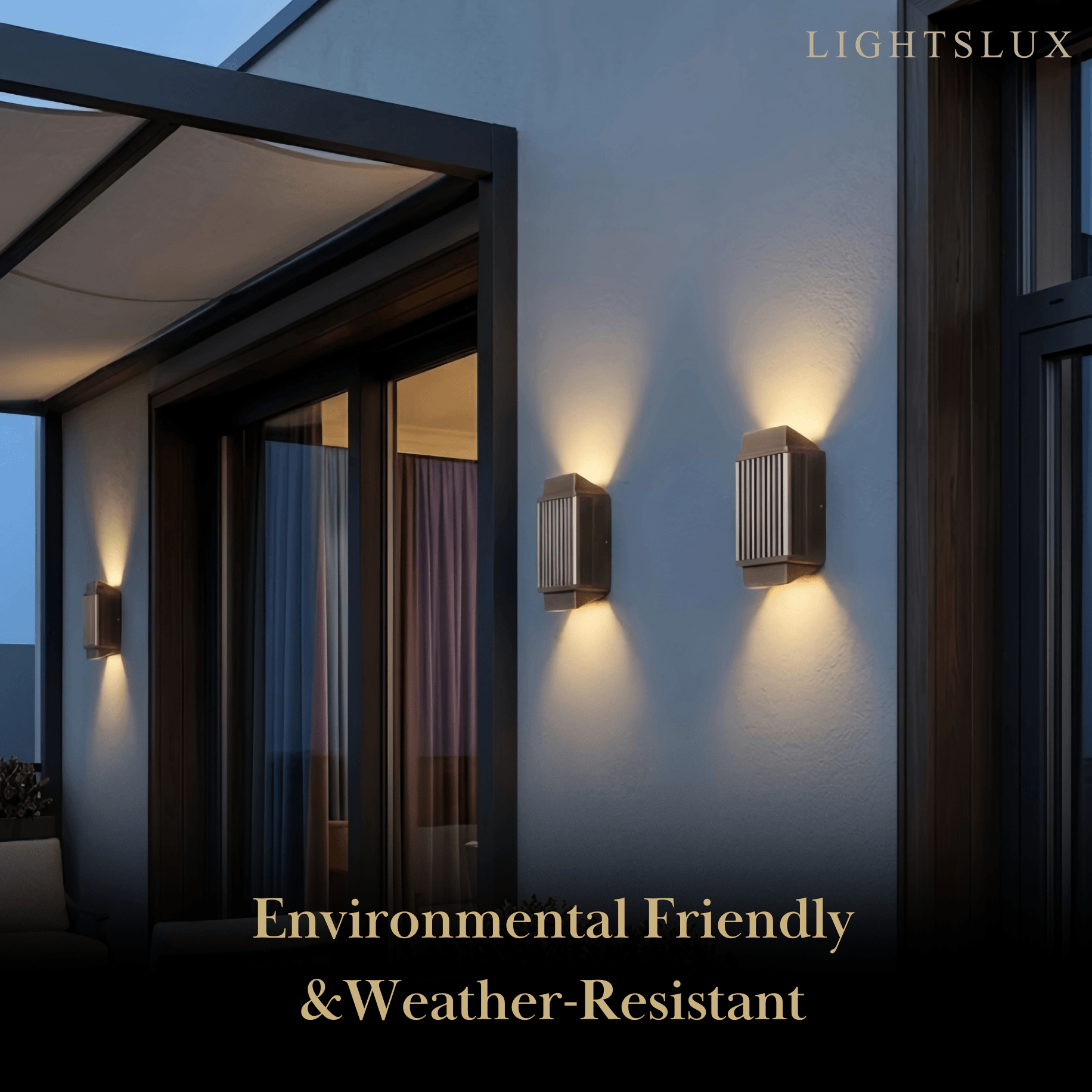 Arcato Modern Rectangular Outdoor Wall Lamp