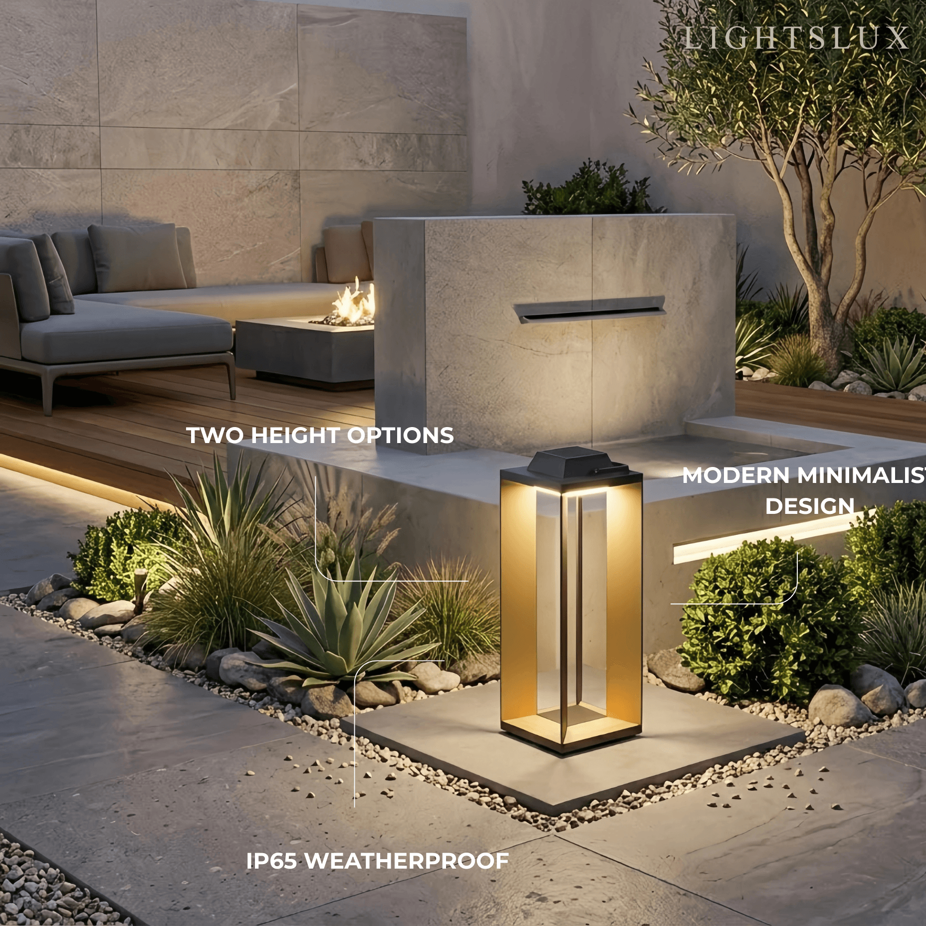 Irondale Modern Outdoor Floor Lamp