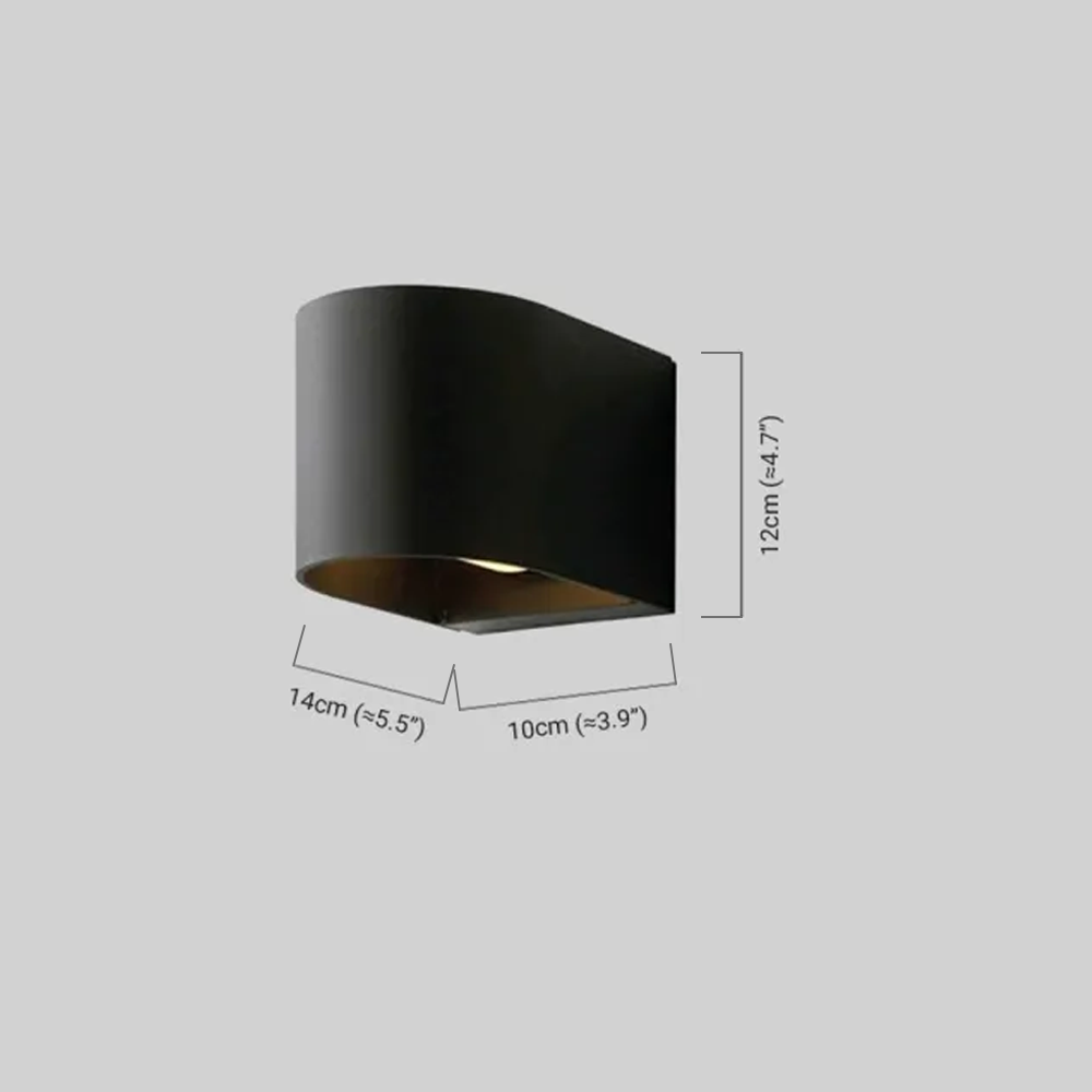 Industrial Black Outdoor Wall Lamp