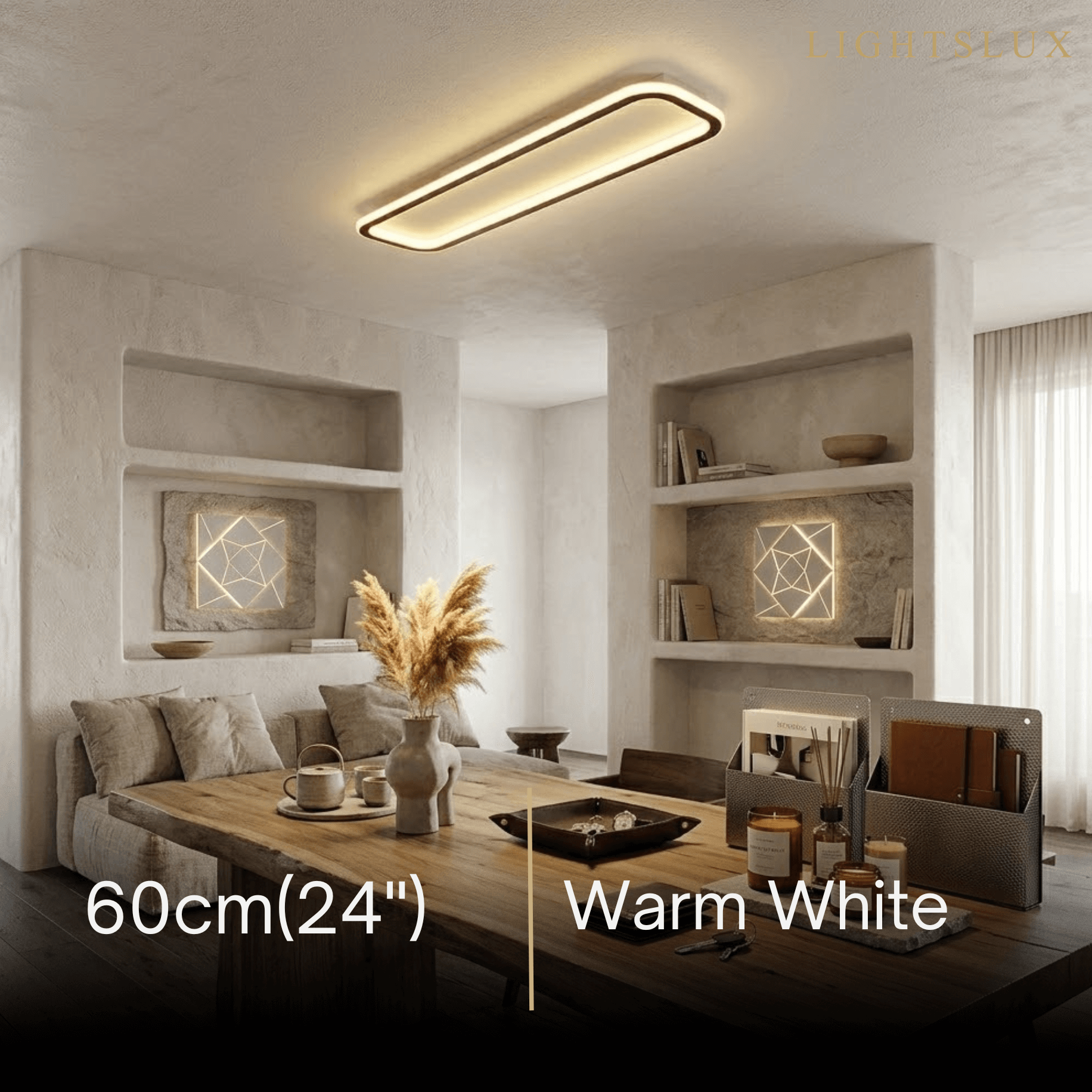 Arcato Modern LED Ceiling Light – Metal/Silica Gel Fixture for Living Room