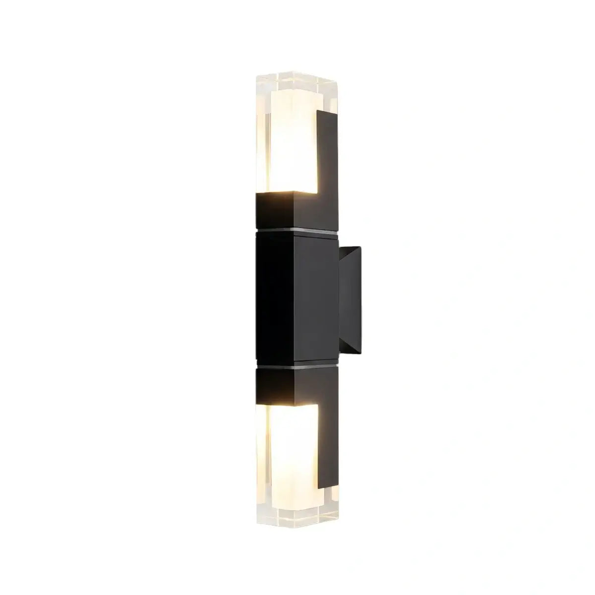Arcato Modern Rectangle Wall Sconce - Black Metal for Garden/Outdoor Spaces