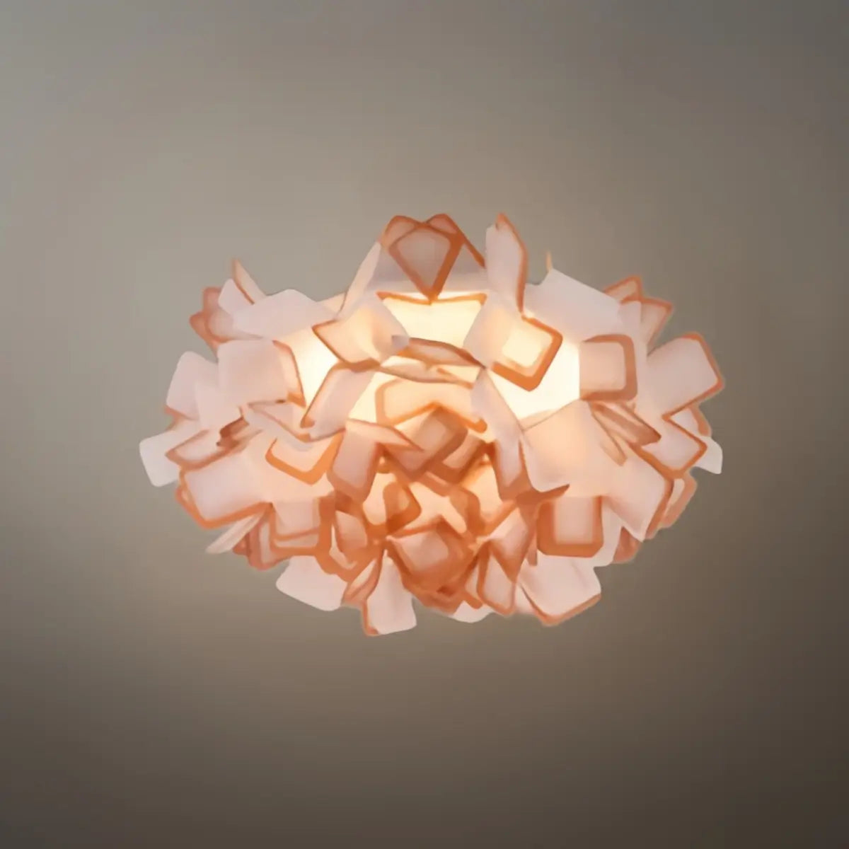 Lunara Art Deco Acrylic Ceiling Light - White Floral Design for Living Room