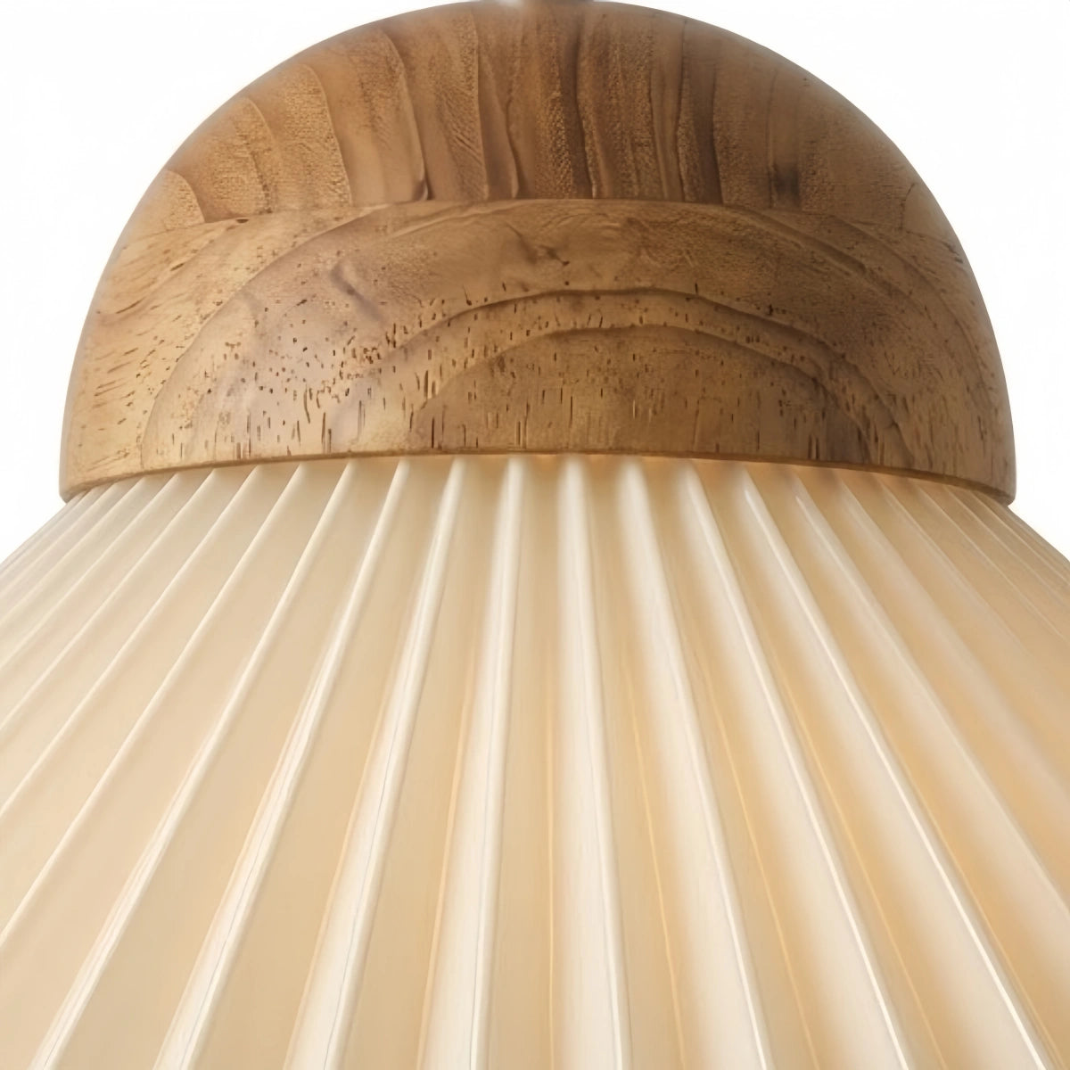 Crema Modern Wood & Glass Pendant Light