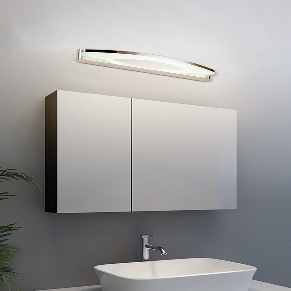Modern Elliptical Vanity Light – Chrome Metal