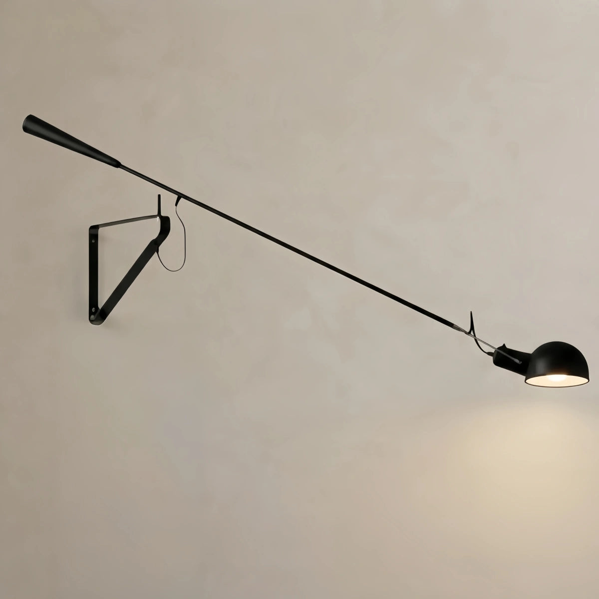 Arcato_Minimalist_Black_Wall_Lamp-Metal_Long_Swing_Adjustable_Arm_Living