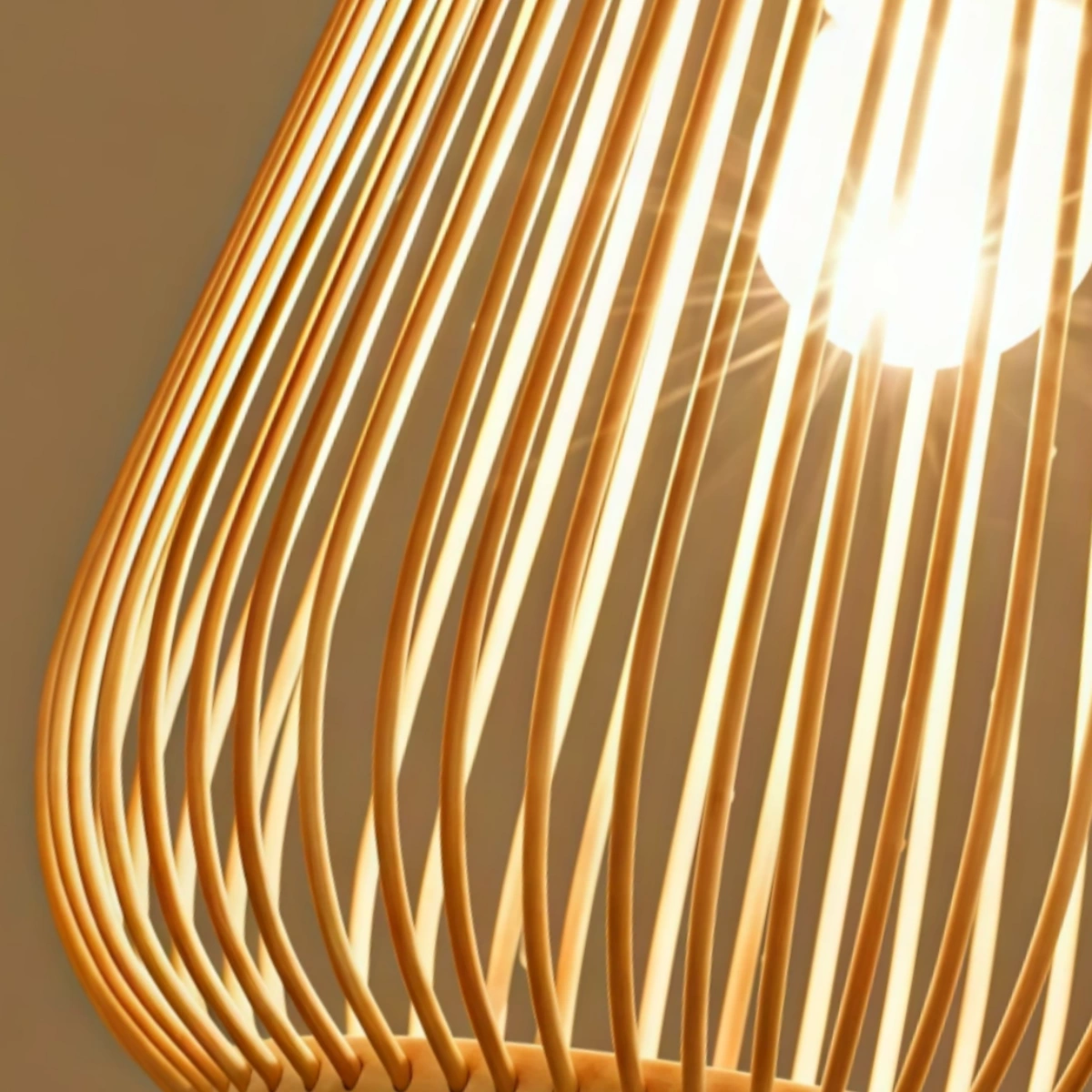 Bamburo Rustic Handwoven Rattan Pendant Light