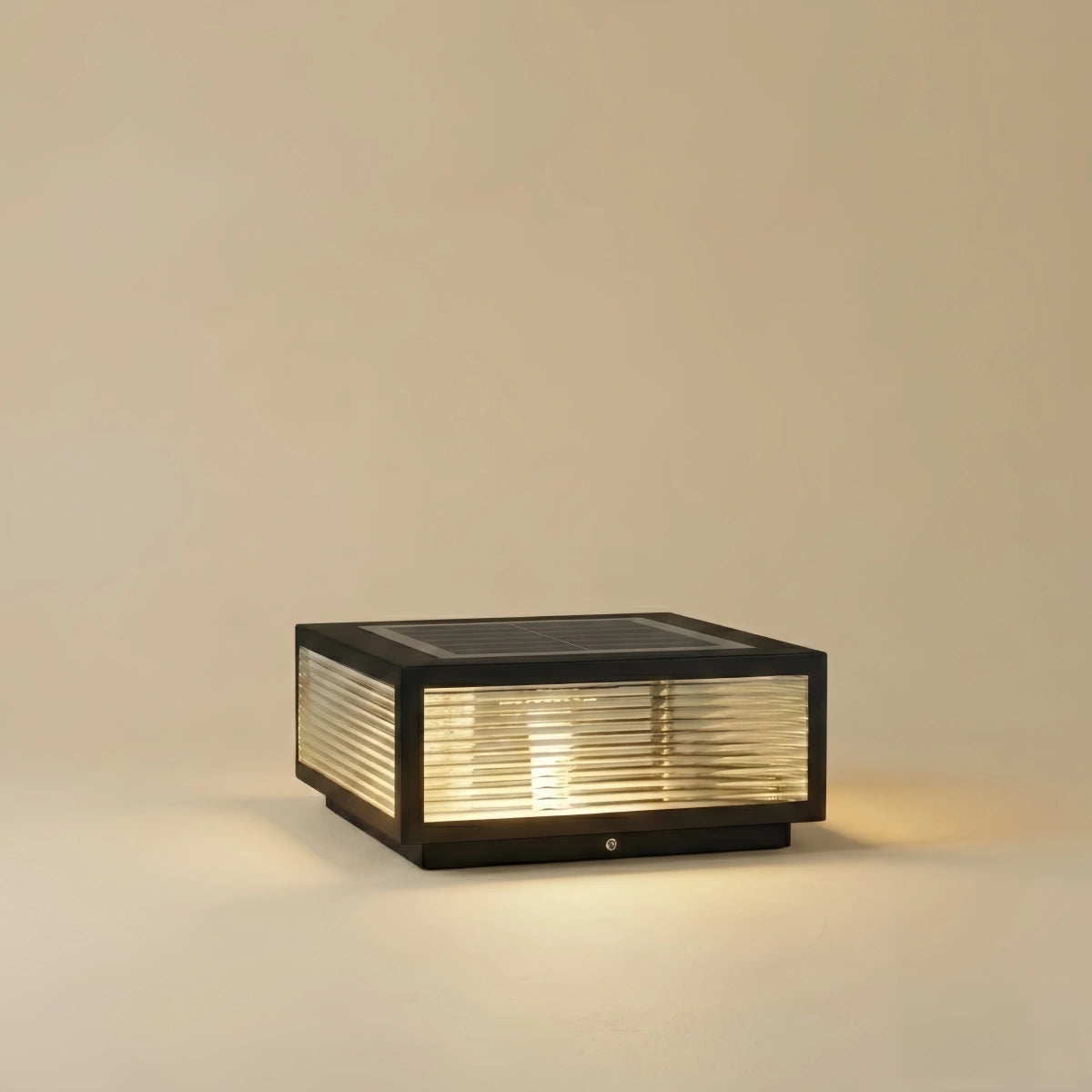 Modern Black Solar Pillar Light – Outdoor Lighting for Doorway/Path