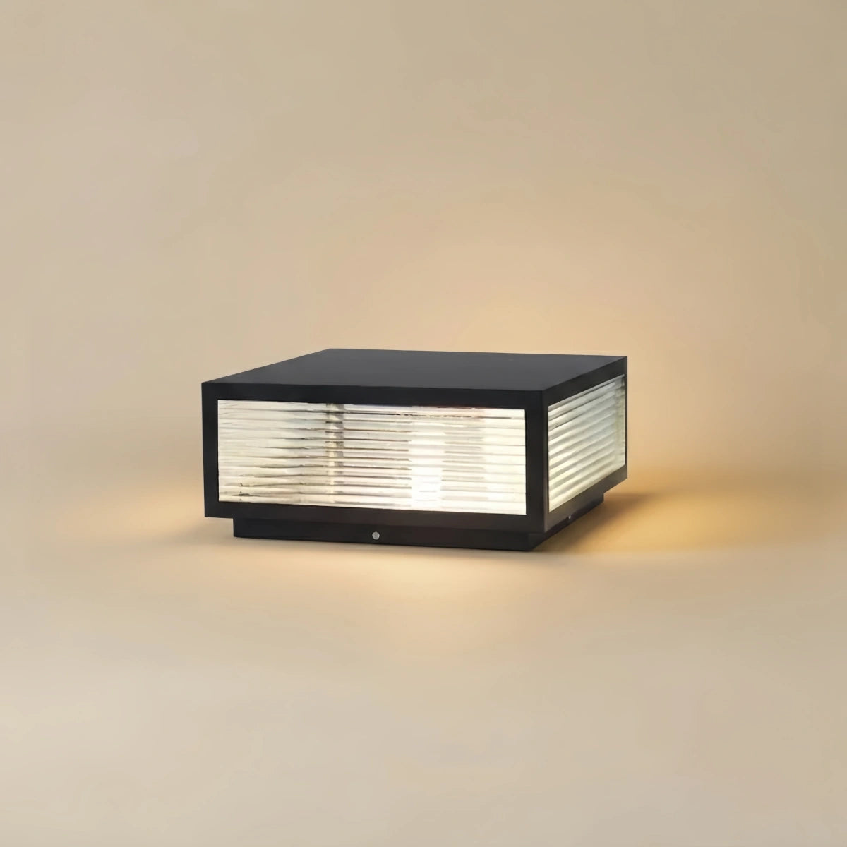 Black Solar Pillar Light – Outdoor Lighting for Doorway/Path