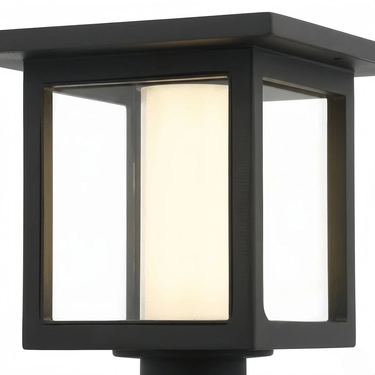 Arcato Modern Solar Pathway Lights - Black Metal Lantern Design for Outdoor