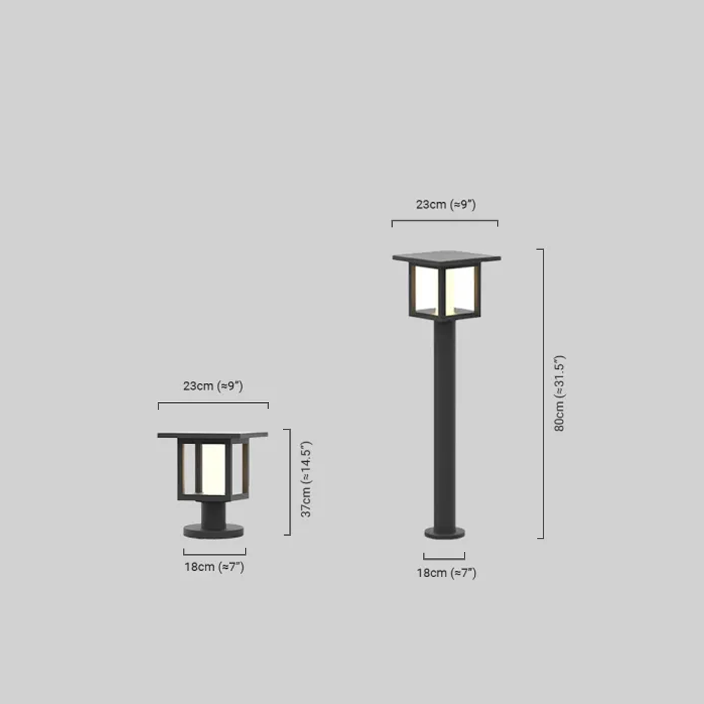 Modern Solar Pathway Lights Dimension