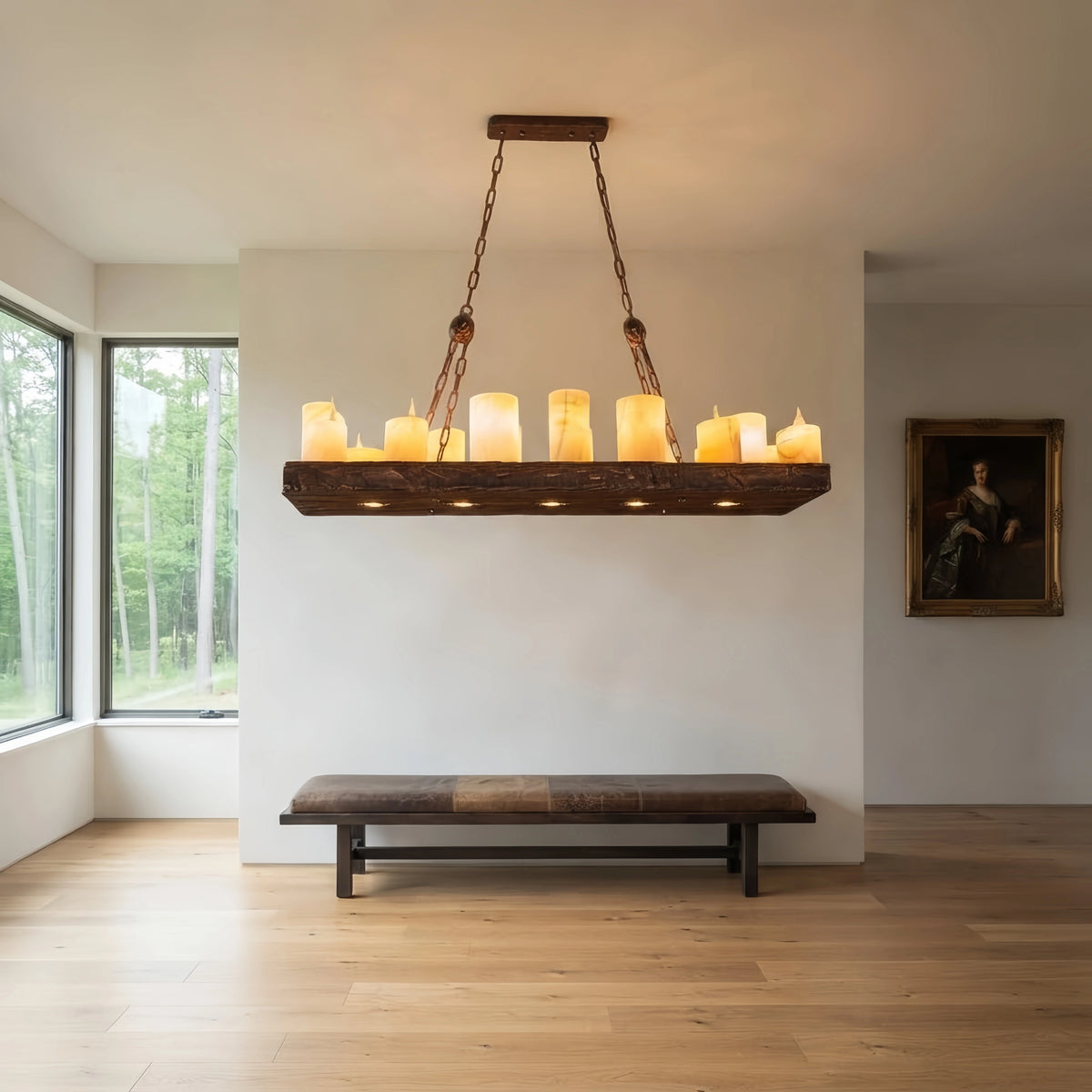 Irondale Vintage Candle Style Pendant Light – 16 Lights