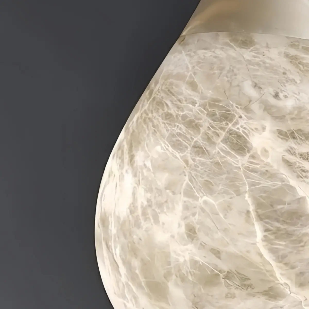 Excelis Light Luxury Alabaster Teardrop Lamp——Natural Translucent For Bedroom