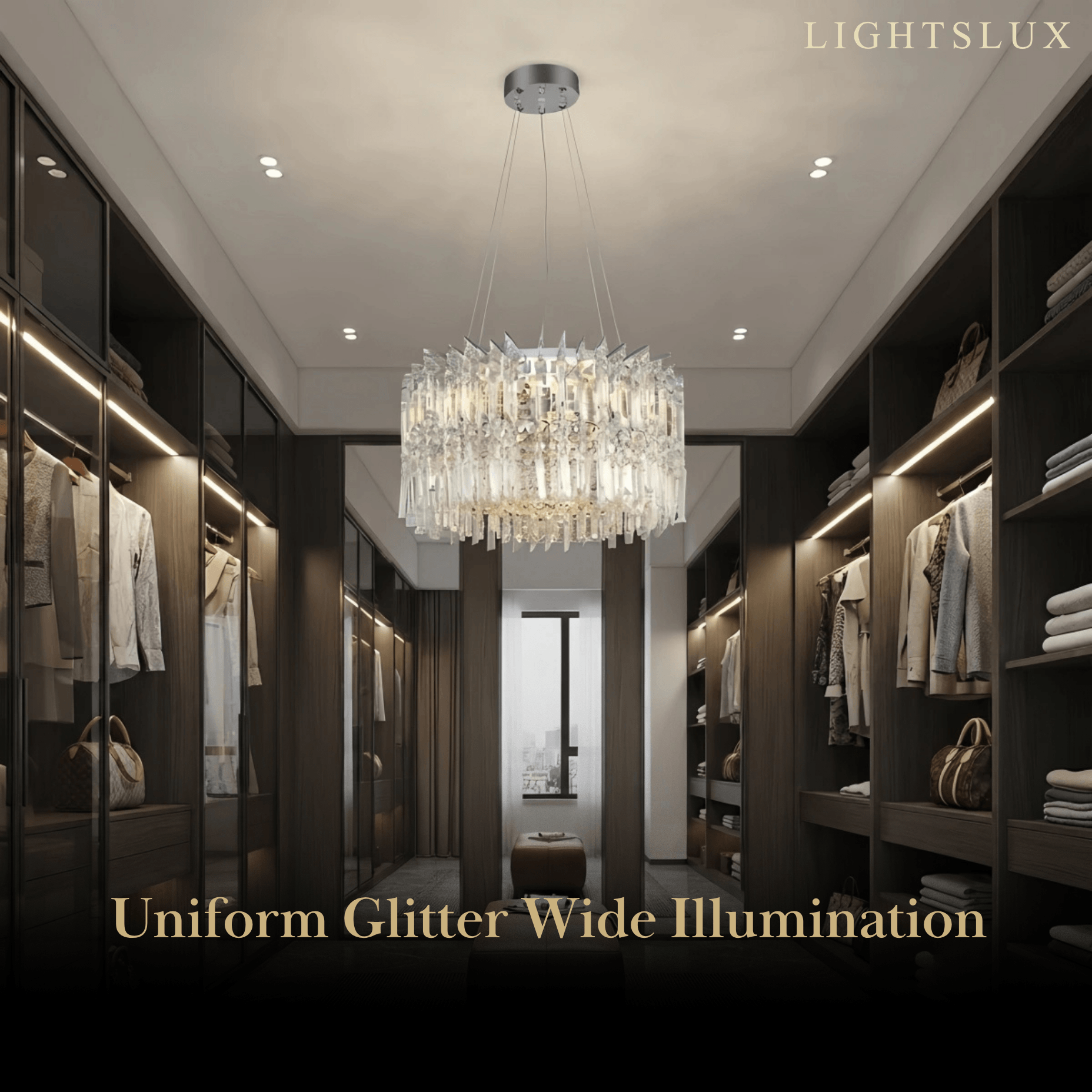 Excelis Luxury Crystal Chandelier --Clear for Bedroom