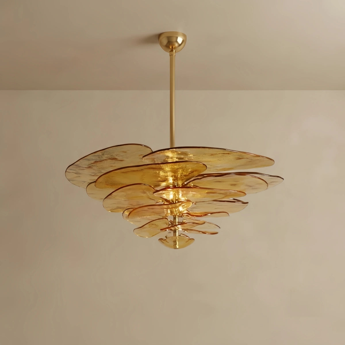 Velora Art Deco Chandelier - Hand-blown Glass Iron Frame - Multicolor for Living Room