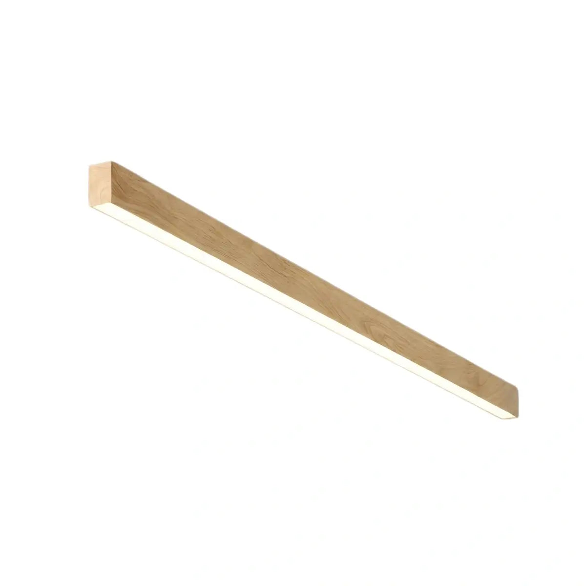 Zenno Minimalist Linear Ceiling Light -- Iron & Acrylic Wood-Grain Natural Wood/Walnut for Hallway