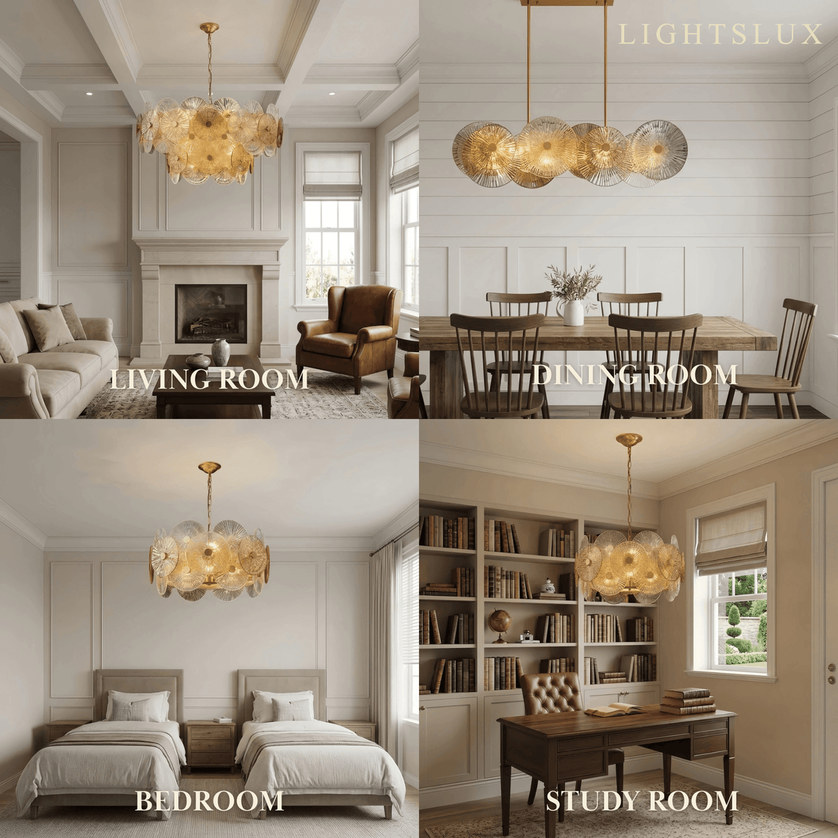 Excelis Modern Pendant Light- Glass Metal for Dining & Living
