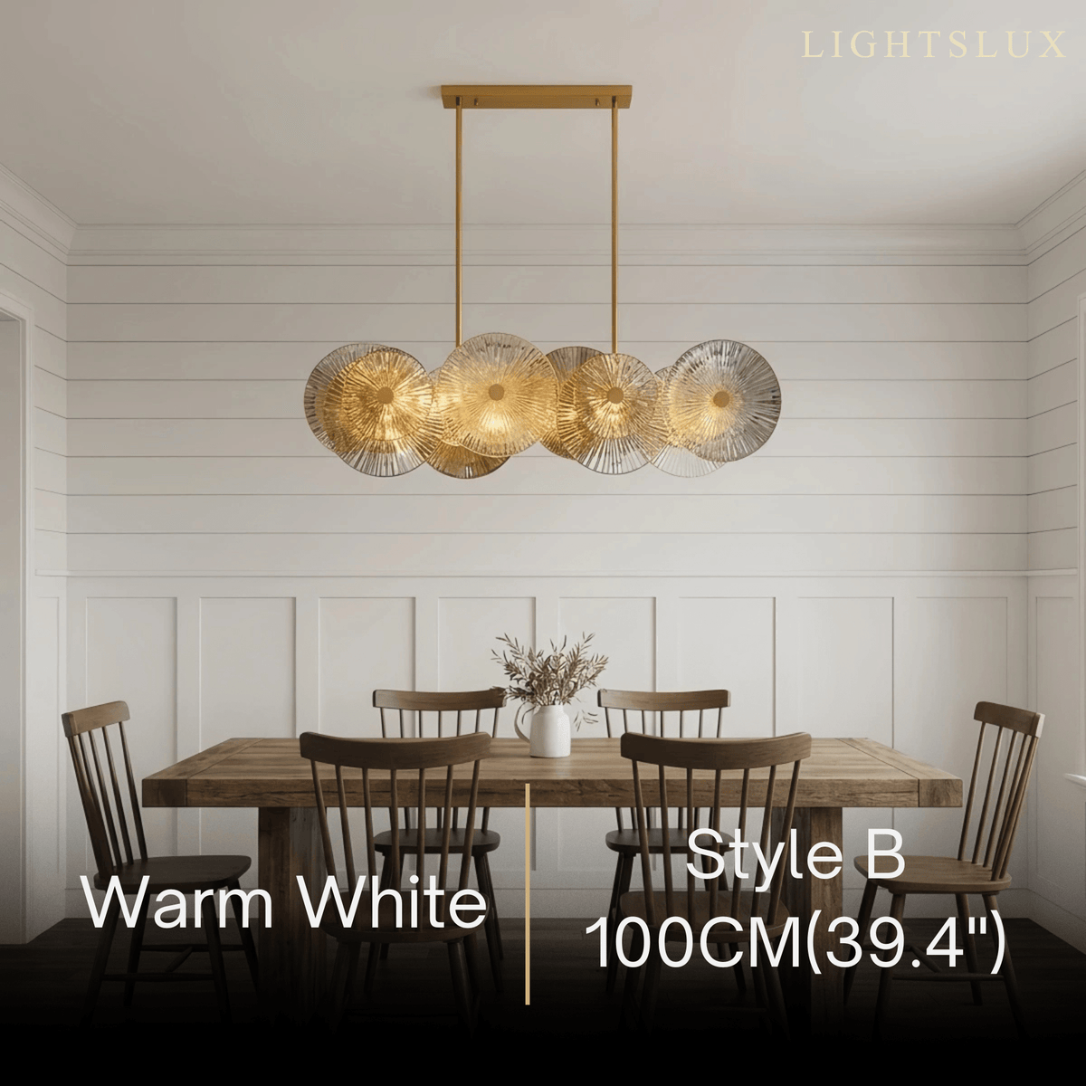 Excelis Modern Pendant Light- Glass Metal for Dining & Living