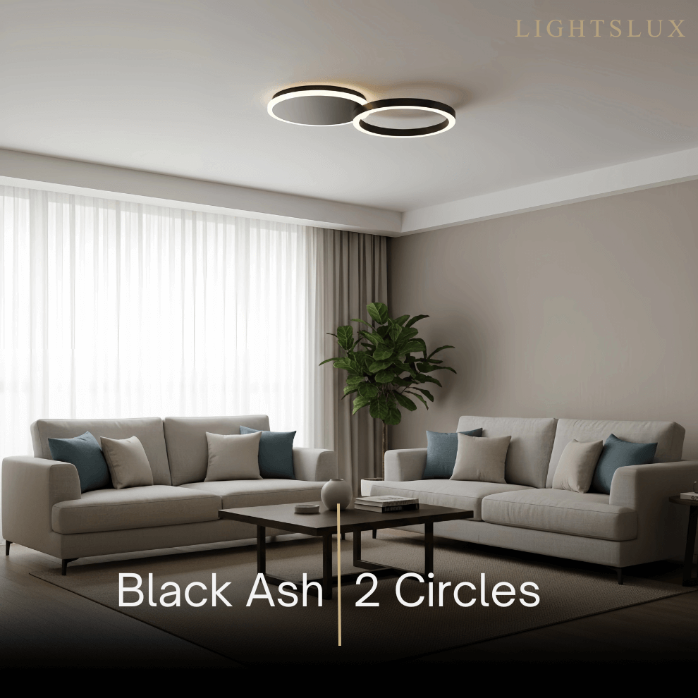 Ring Black/Gold Celing Light, 4Style, for Bedroom/Living Room/Commercial