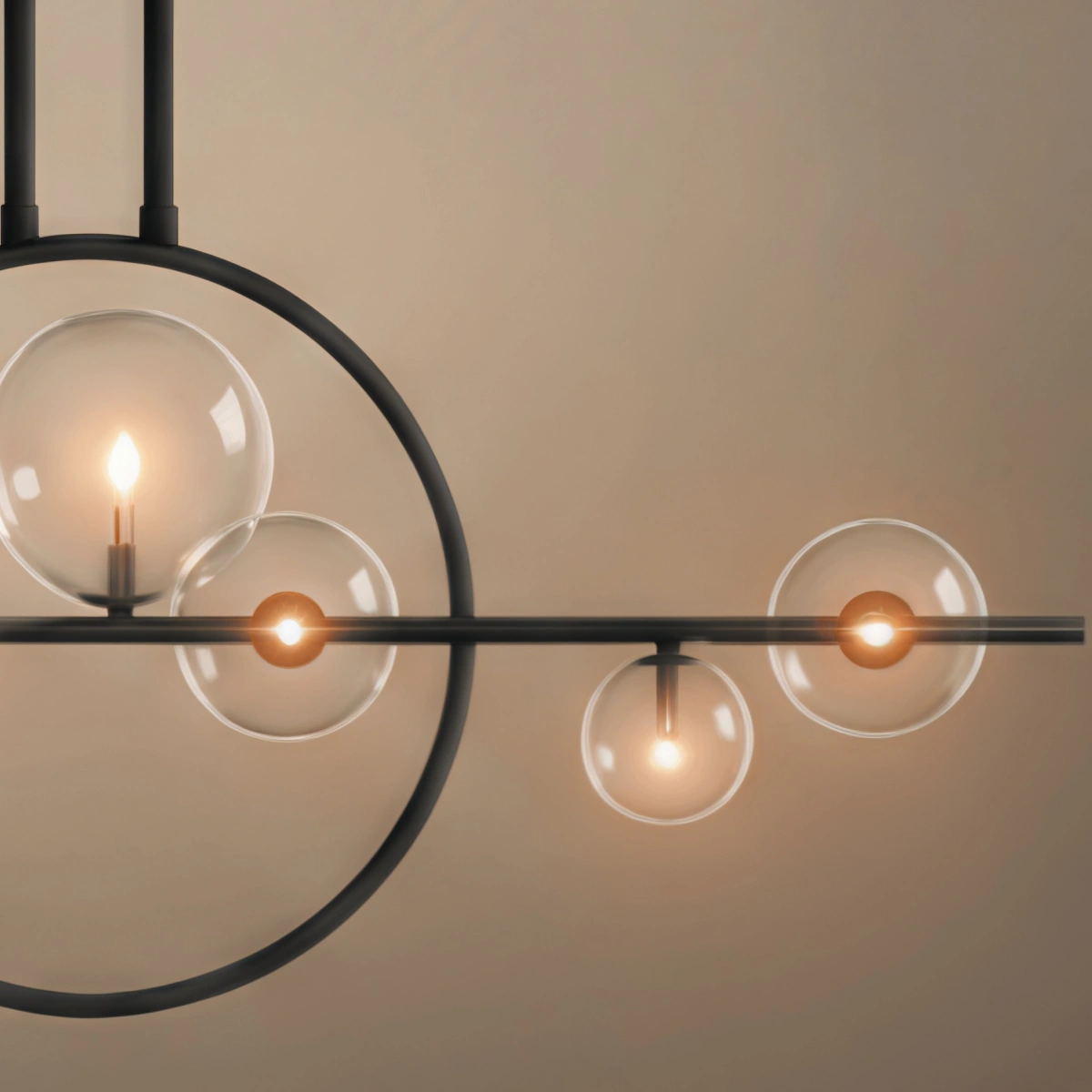 Nordic Glass Globe Chandelier