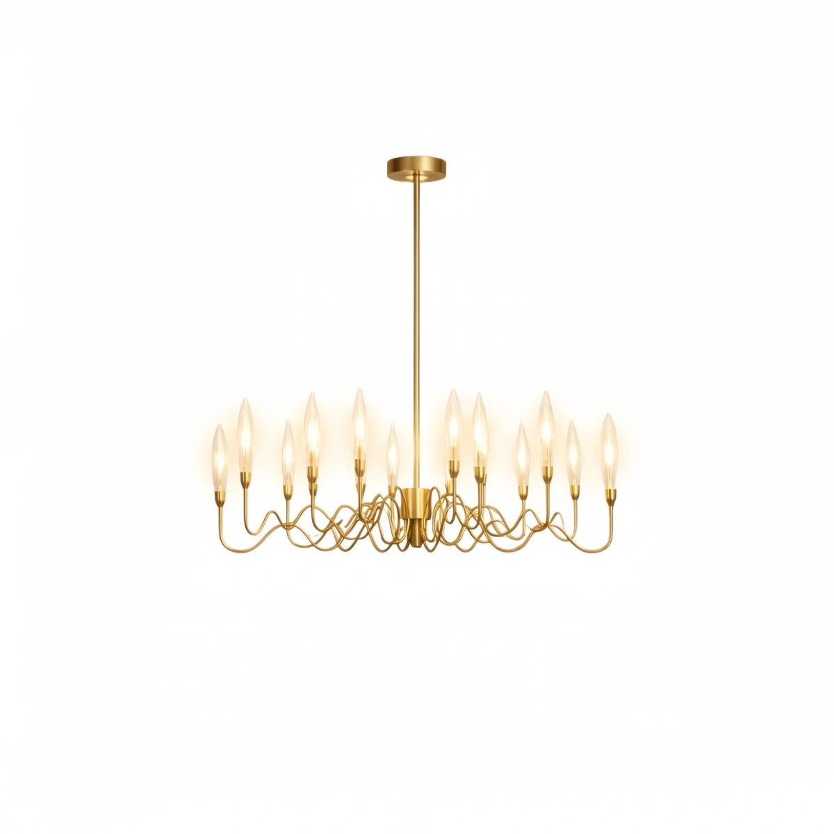 Excelis Modern Geometric Gold Chandelier – Reflective Stainless Steel Spectacle Living Room