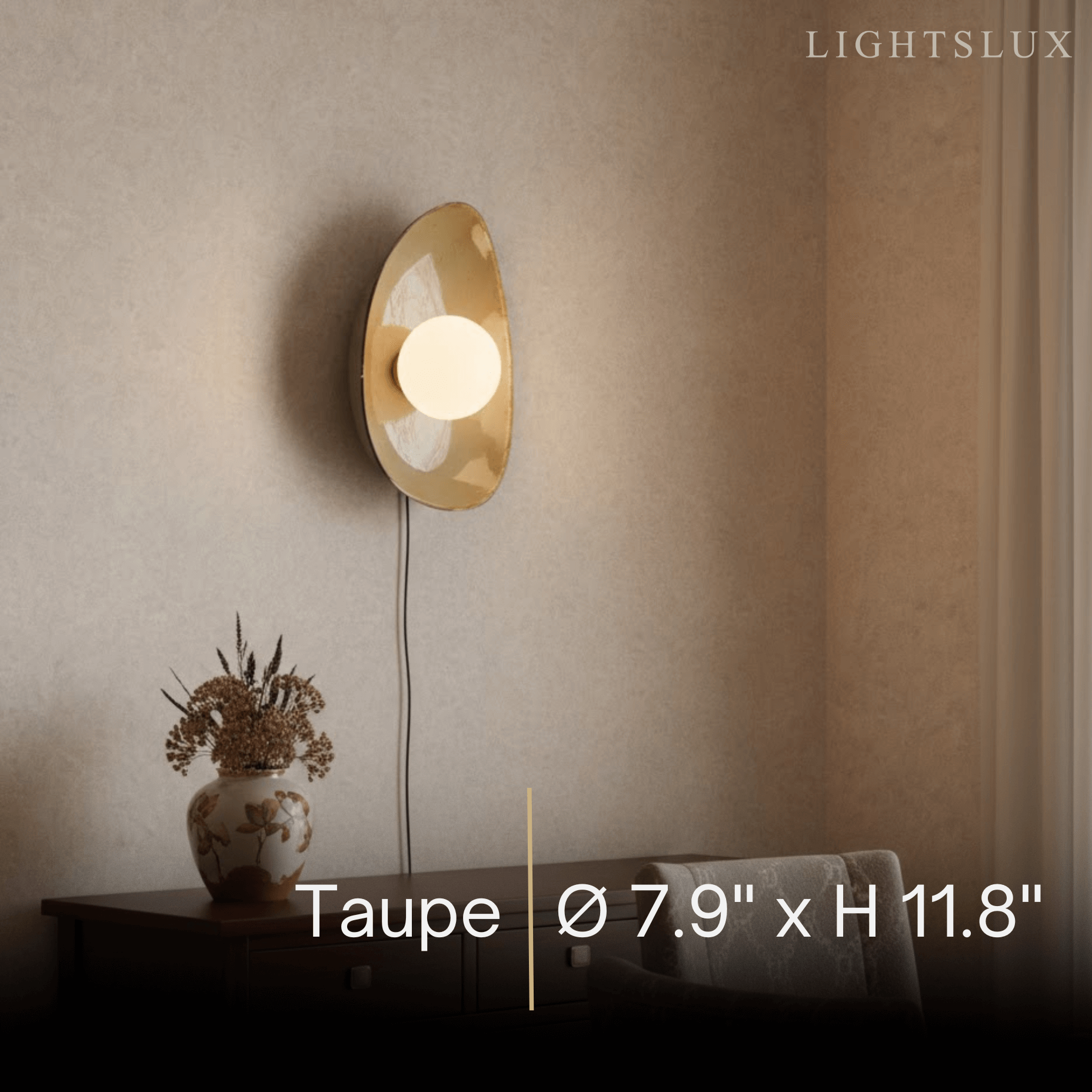 Wall Light — Handcrafted Ceramic & Translucent Glass for Living Room