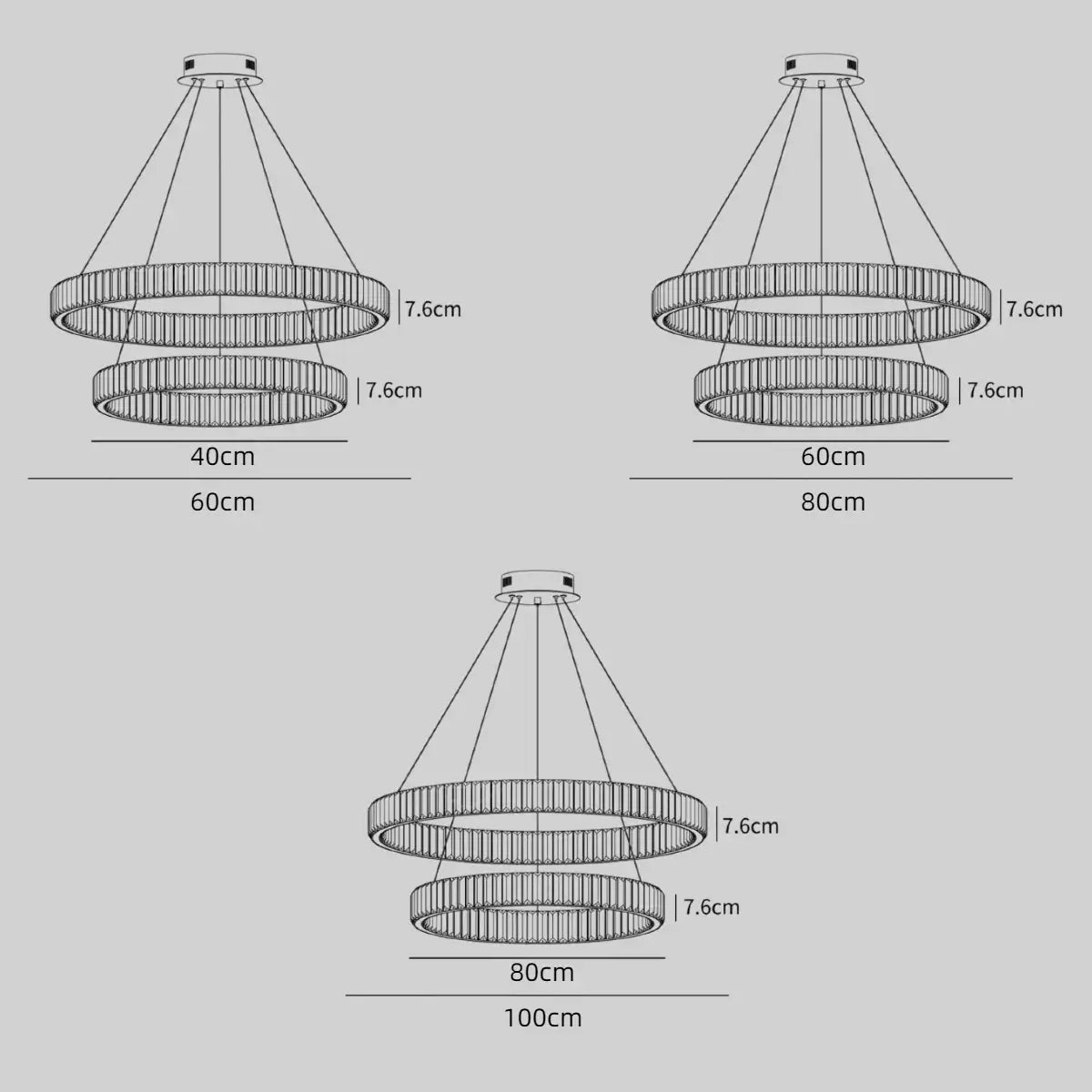 Modern Interlaced Ring Pendant Light