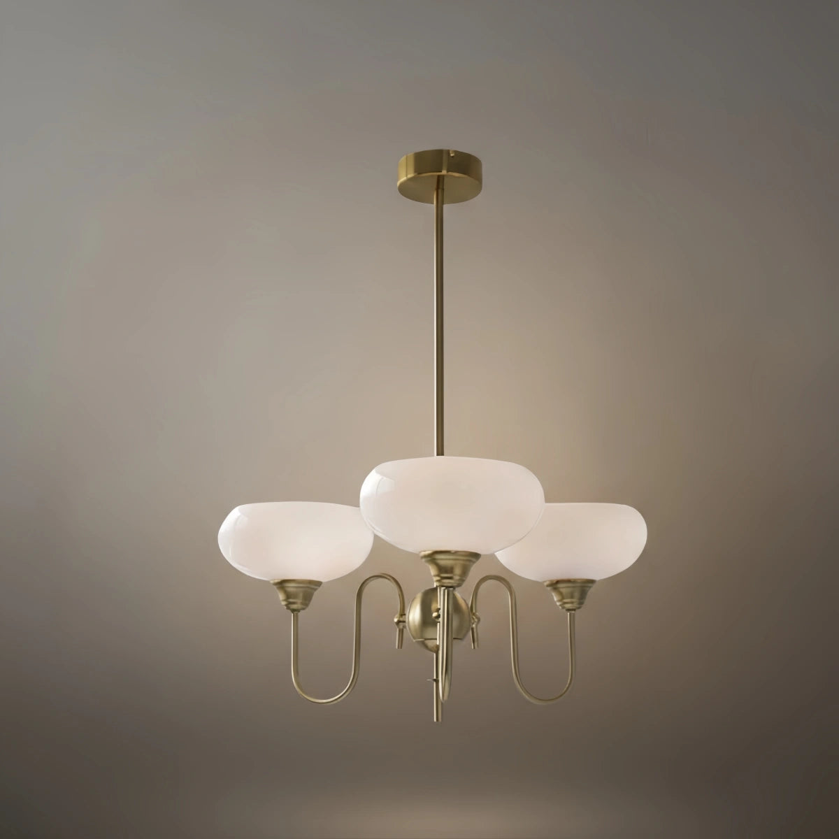 Modern Glass Chandelier – Gold or Chrome Multi-Light Ceiling Lamp
