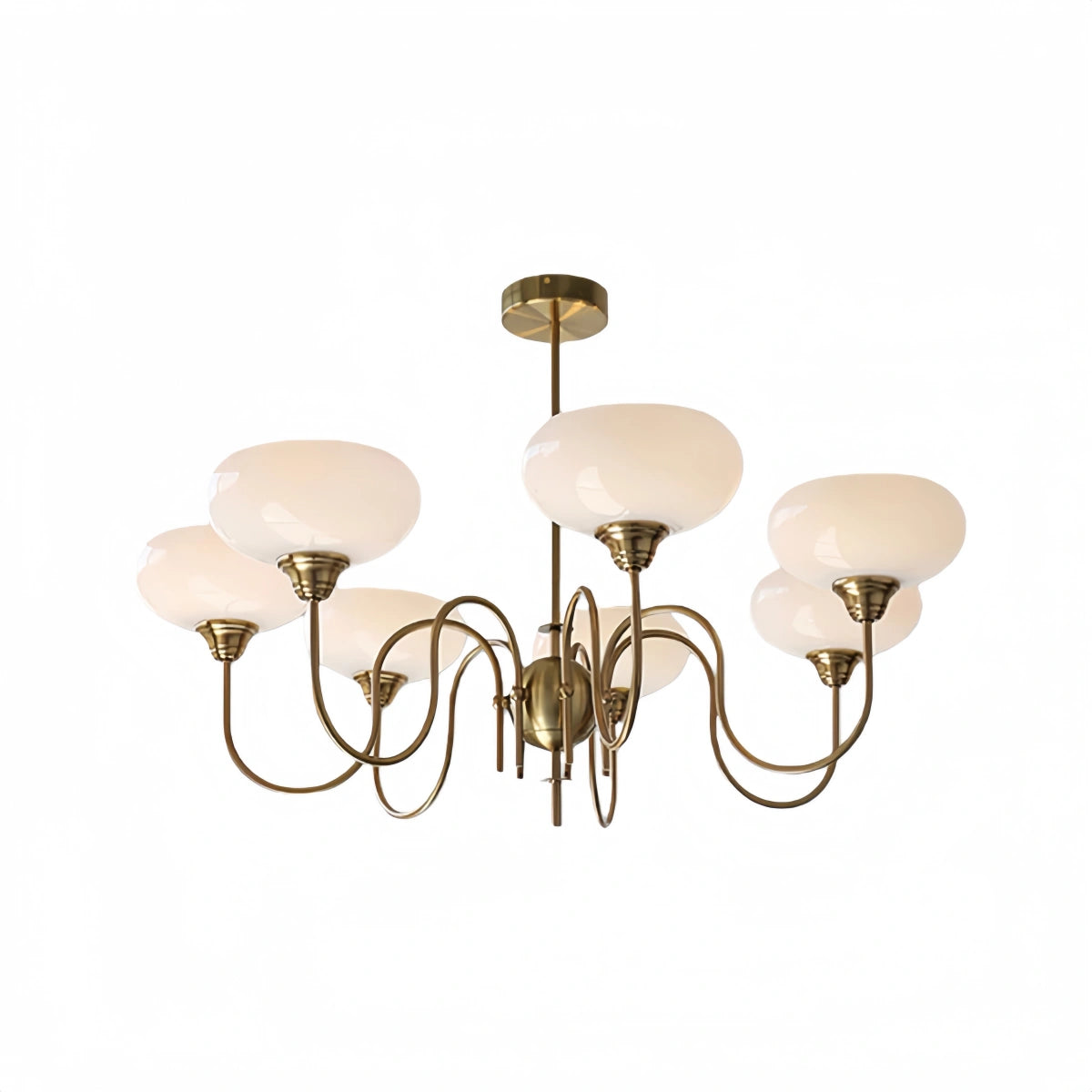 Modern Glass Chandelier – Gold or Chrome Multi-Light Ceiling Lamp