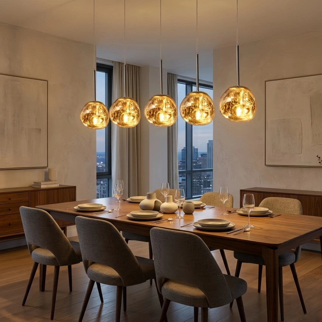 Contemporary Twisted Pendant Lamp — Mirror Finish in 4 Color