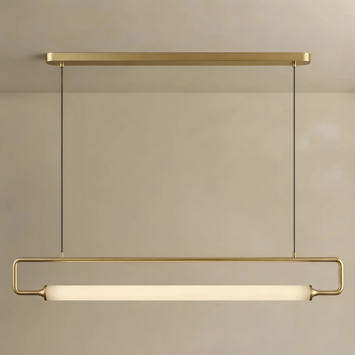 Arcato Minimalist Rectangular Pendant Light - Metal & Acrylic for Kitchen