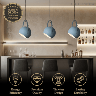 Morandia Nordic Art Deco Pendant Light — 5-Color Metal for Bedroom