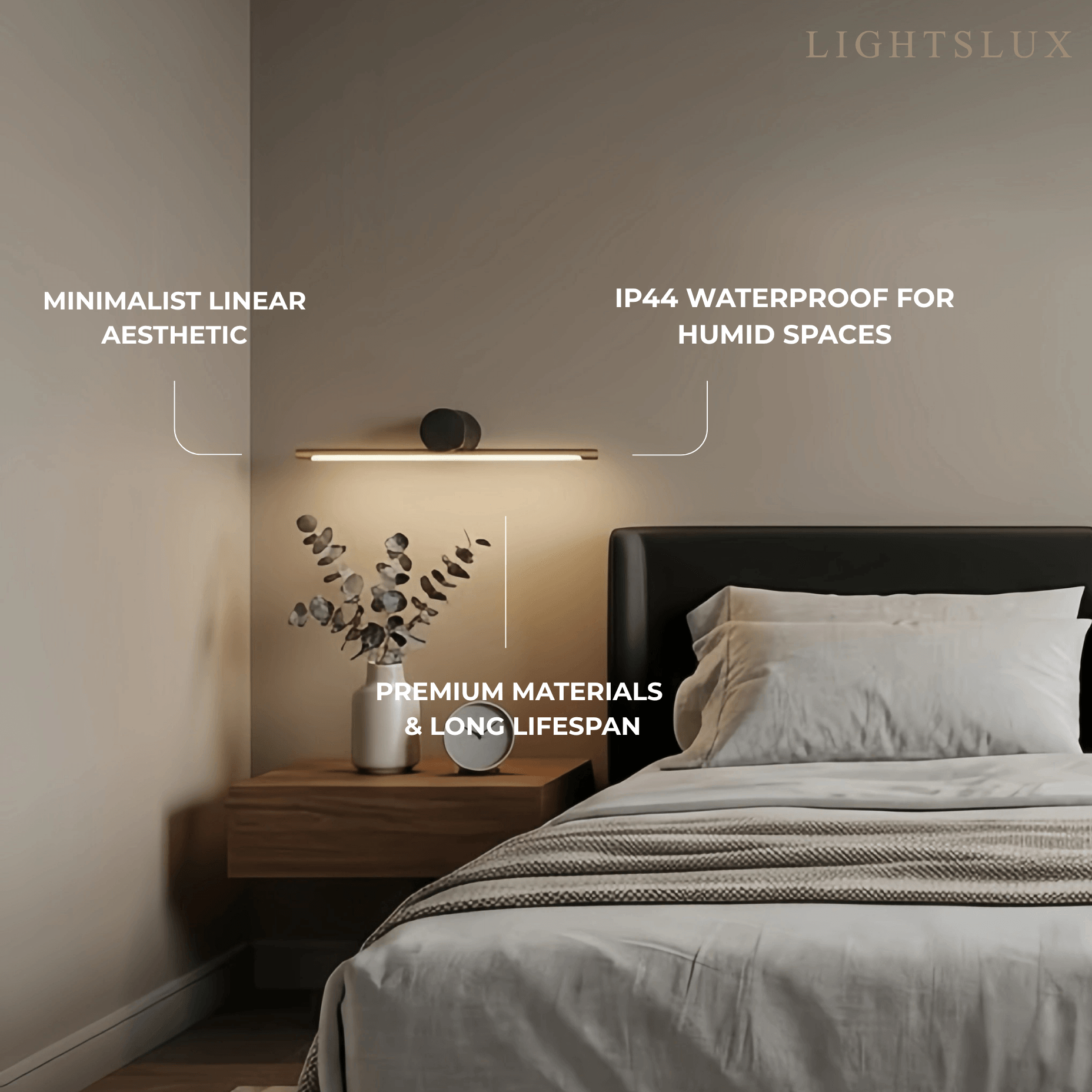 Arcato Minimalist Linear Vanity Light