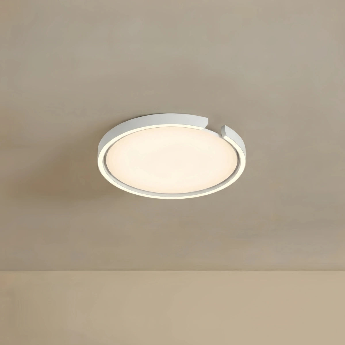 Embrace Modern Round LED Ceiling Light Black/White Metal for Bedroom/Living Room