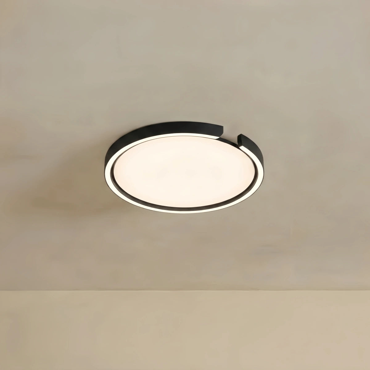 Embrace Modern Round LED Ceiling Light Black/White Metal for Bedroom/Living Room